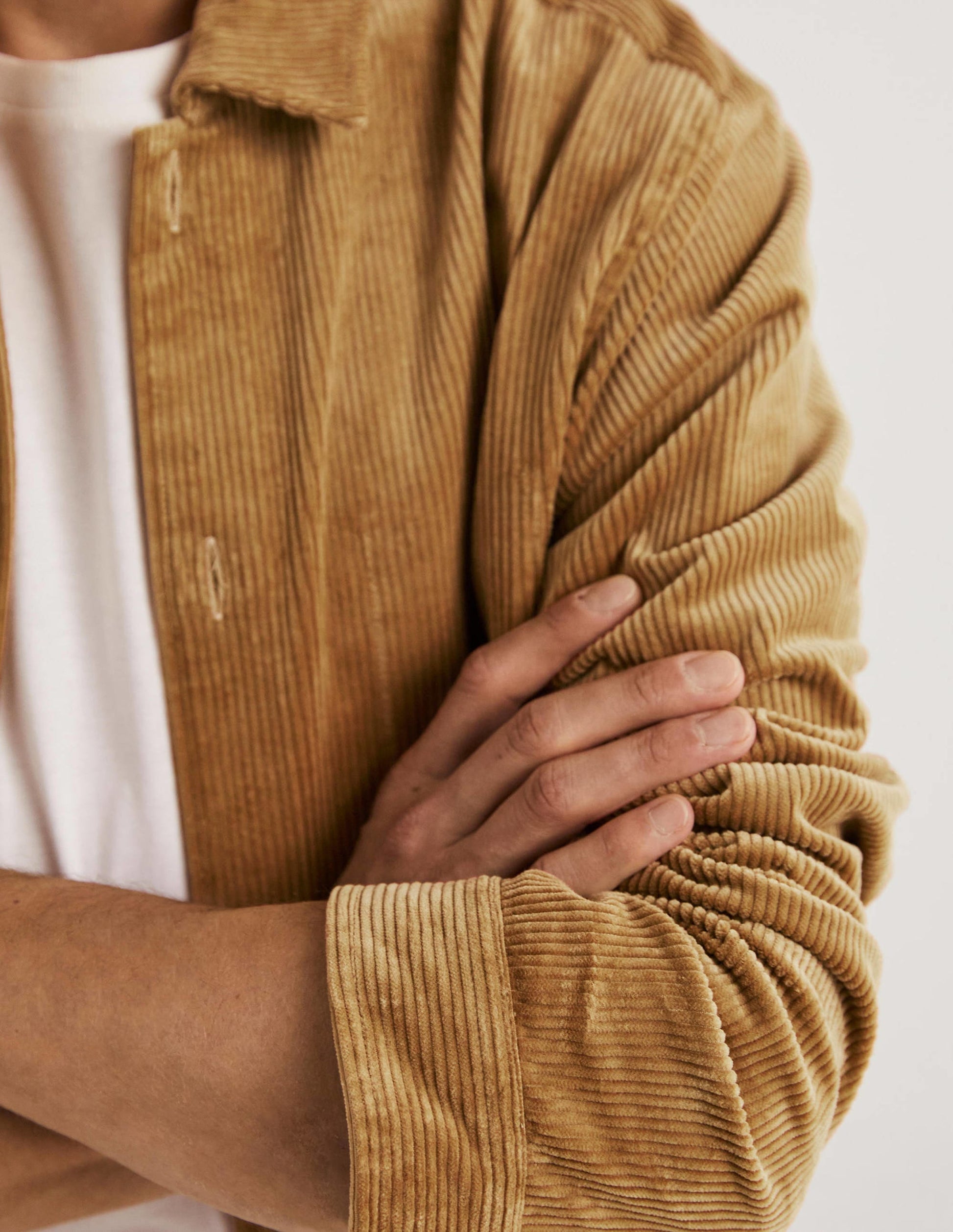 Chunky Cord Shacket-Sand-5