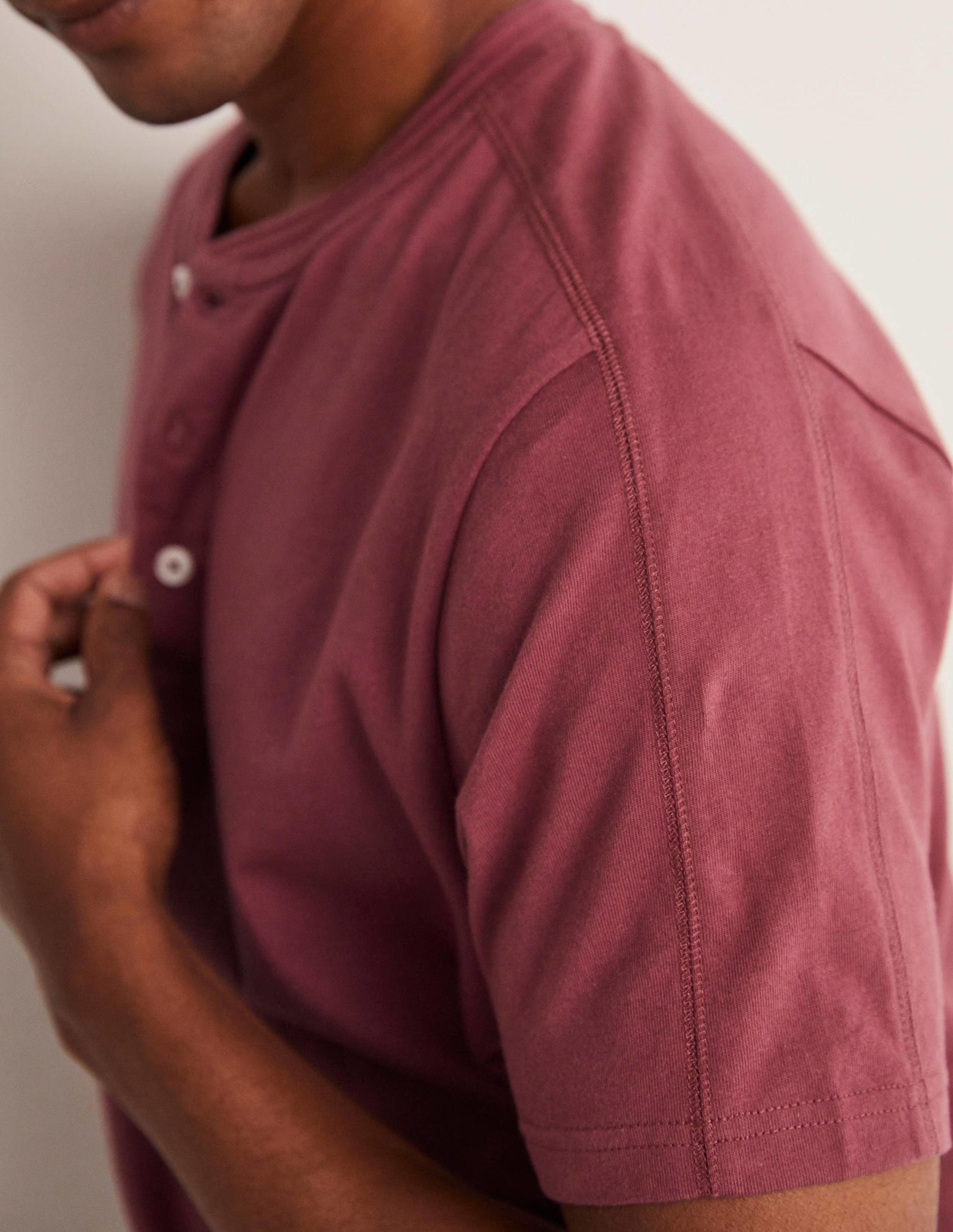 Short Sleeve Henley-Berry Smoothie-2