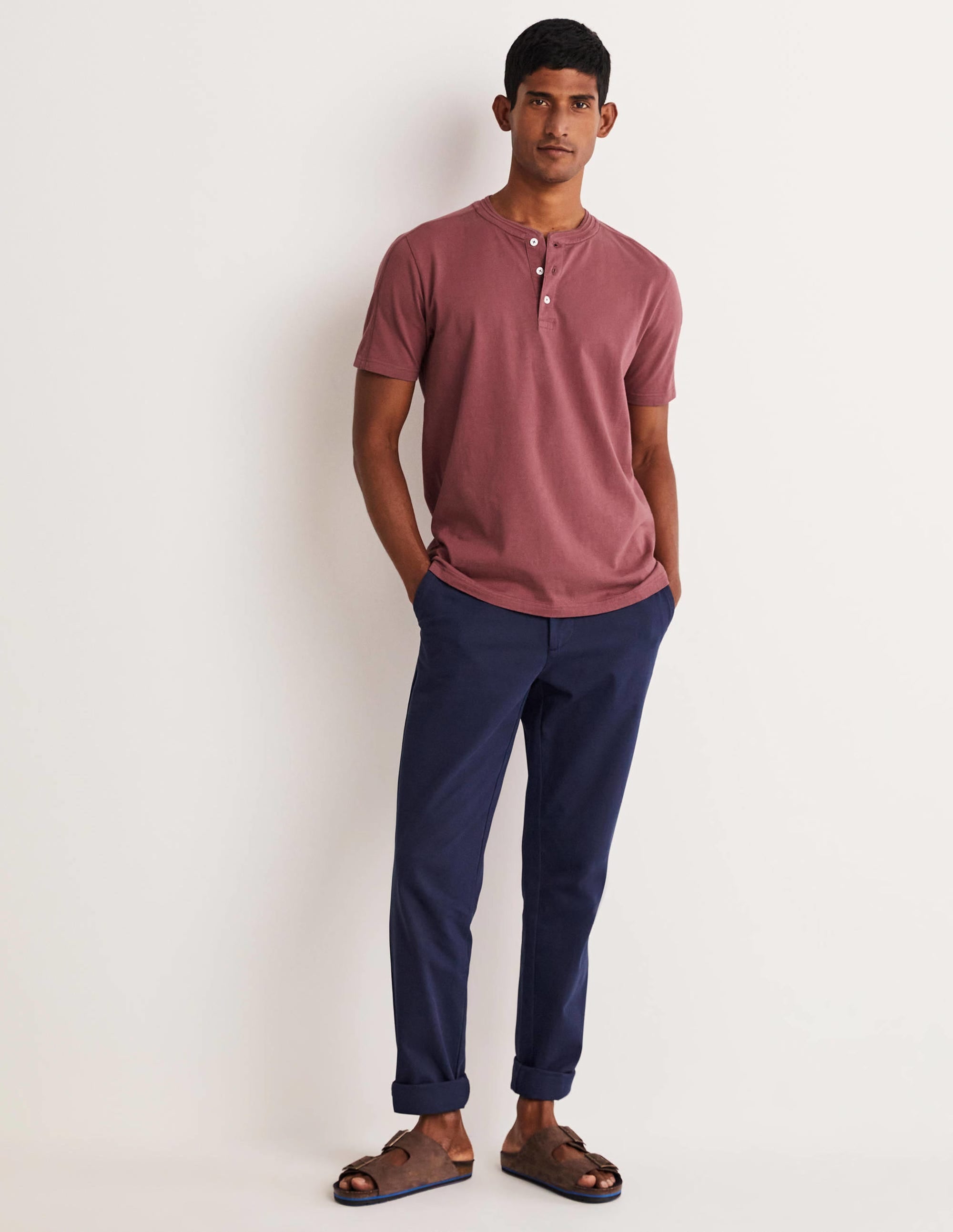 Short Sleeve Henley-Berry Smoothie - Image 5