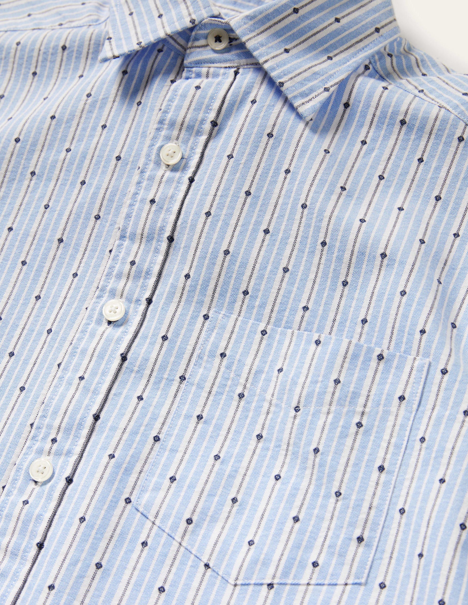 Cutaway Collar Oxford Shirt-Lichen Stripe-6