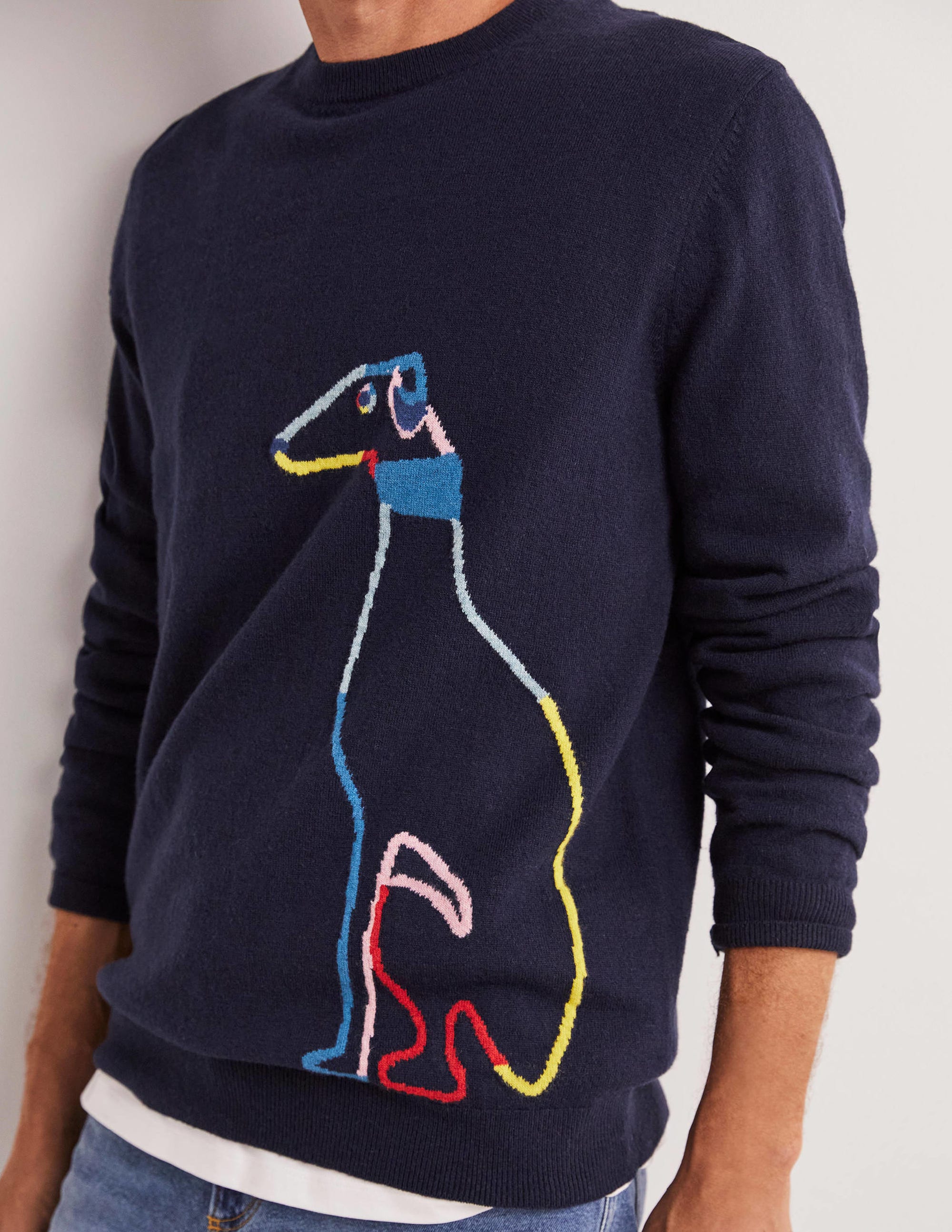 Lambswool Crew Neck-Rainbow Whippet - Image 8
