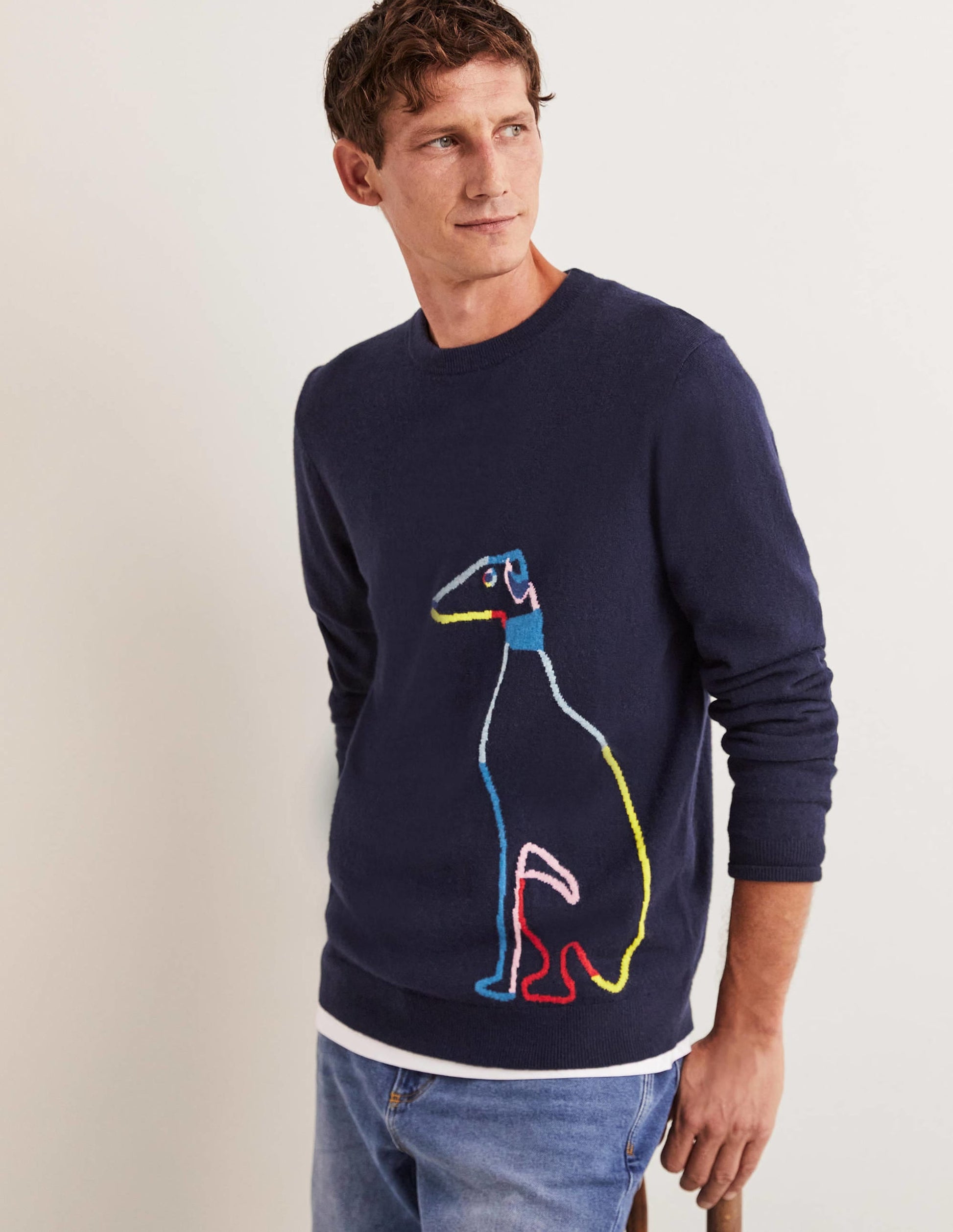 Lambswool Crew Neck-Rainbow Whippet-1
