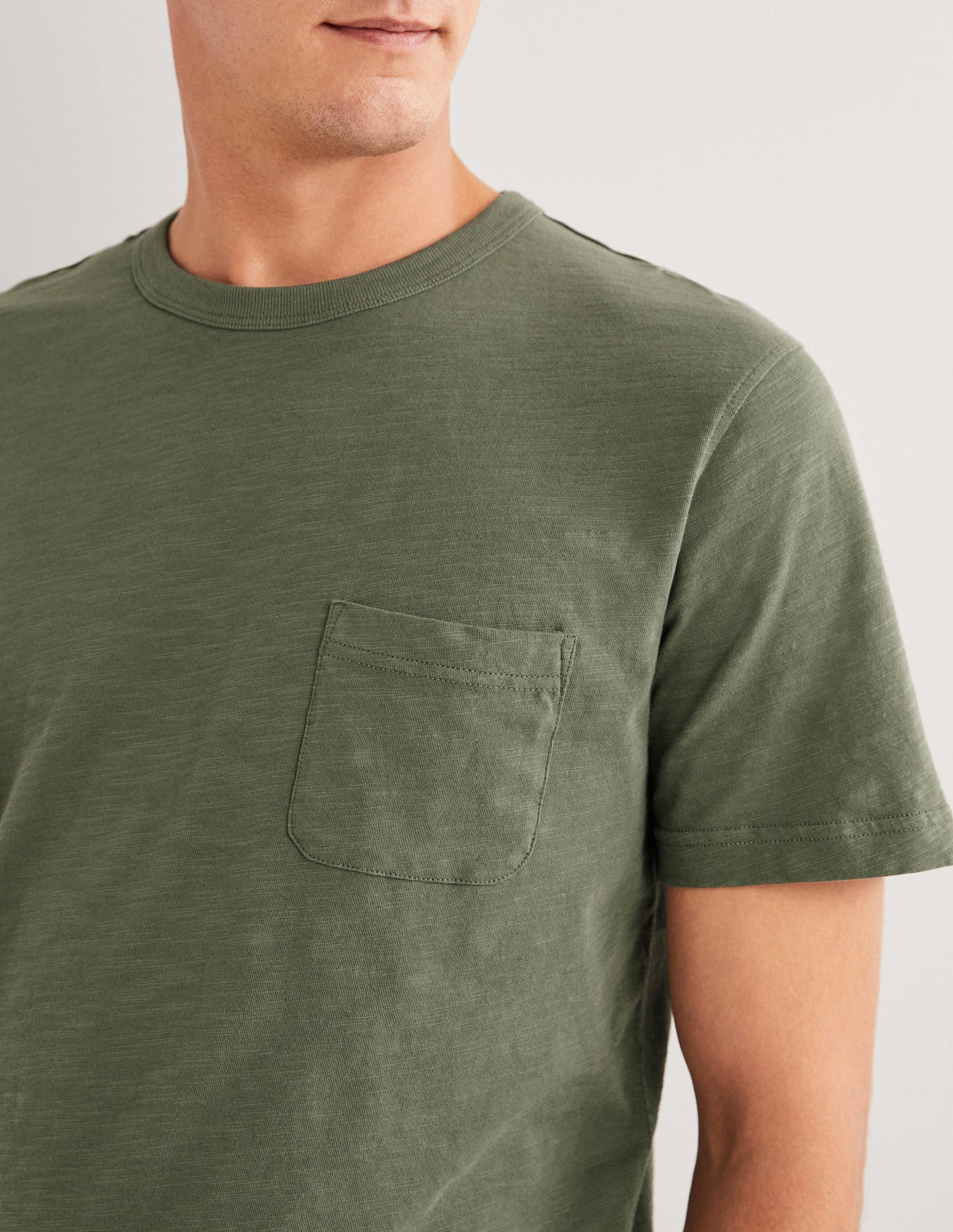 Laundered Slub T-Shirt-Alligator Green - Image 2