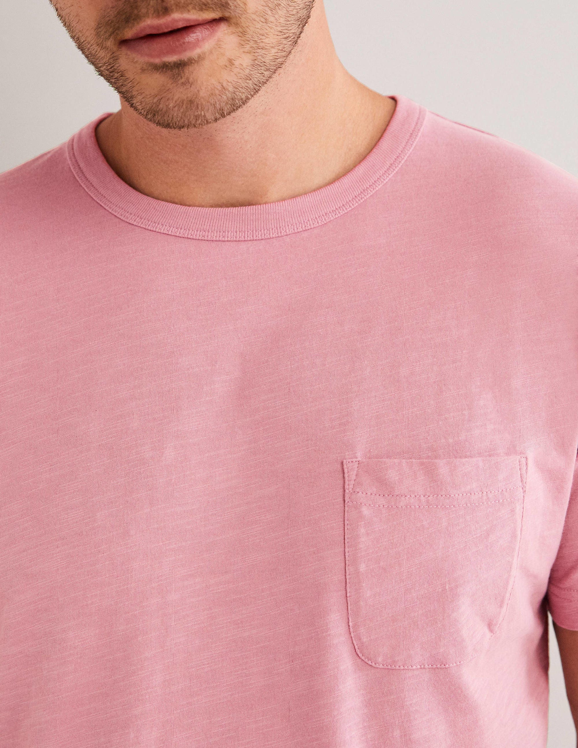 Laundered Slub T-Shirt-Lilas Pink - Image 2