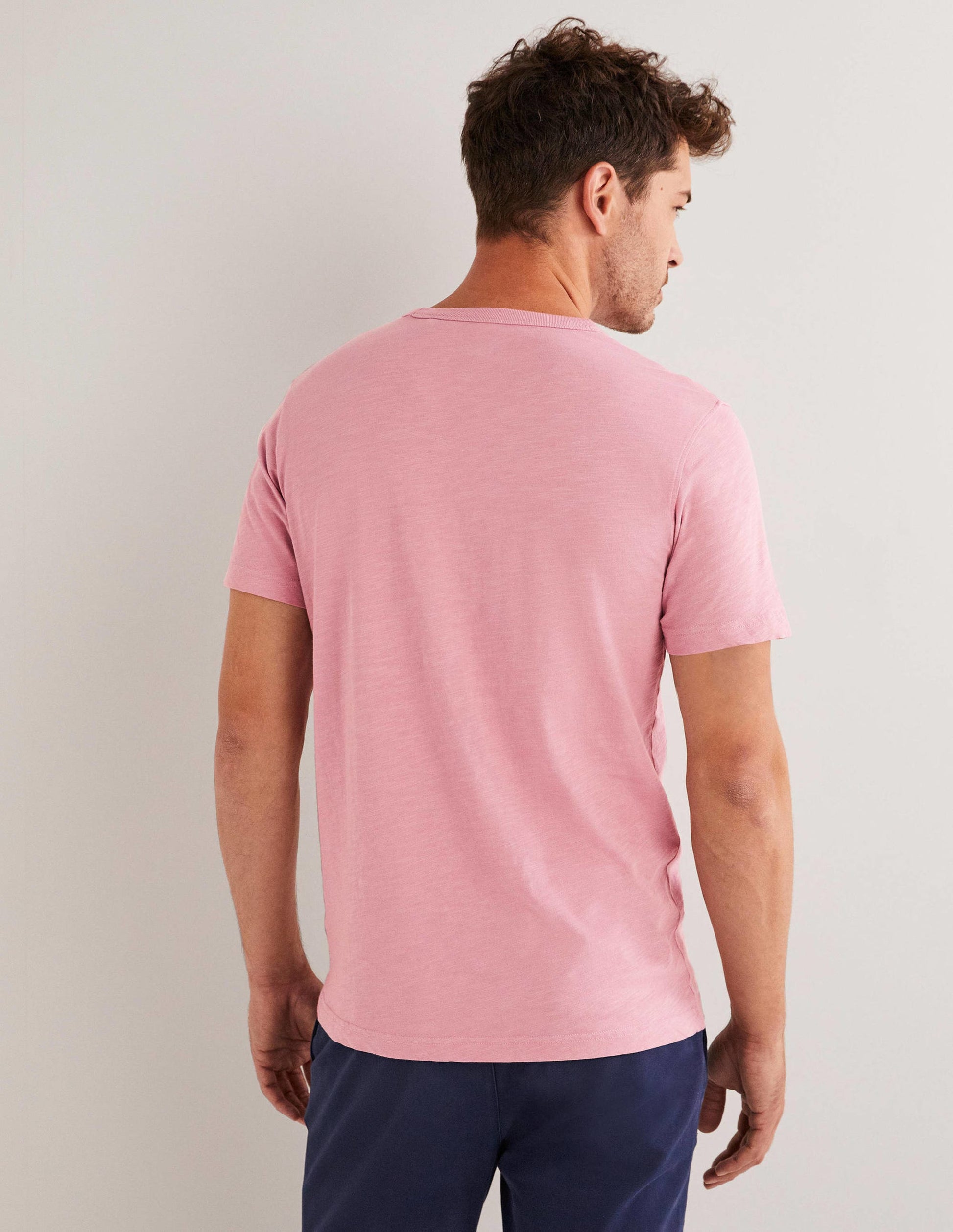 Laundered Slub T-Shirt-Lilas Pink-3