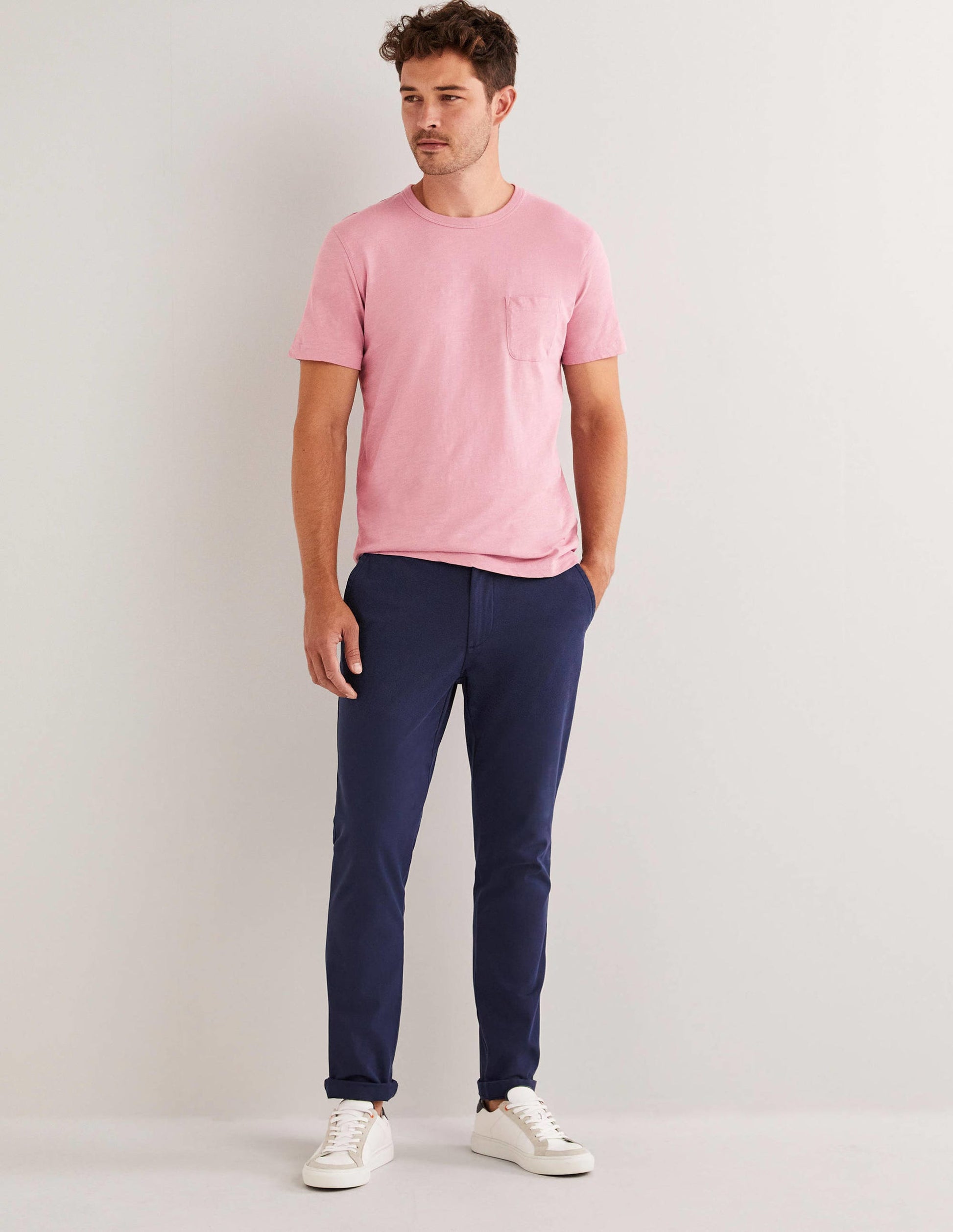 Laundered Slub T-Shirt-Lilas Pink-4