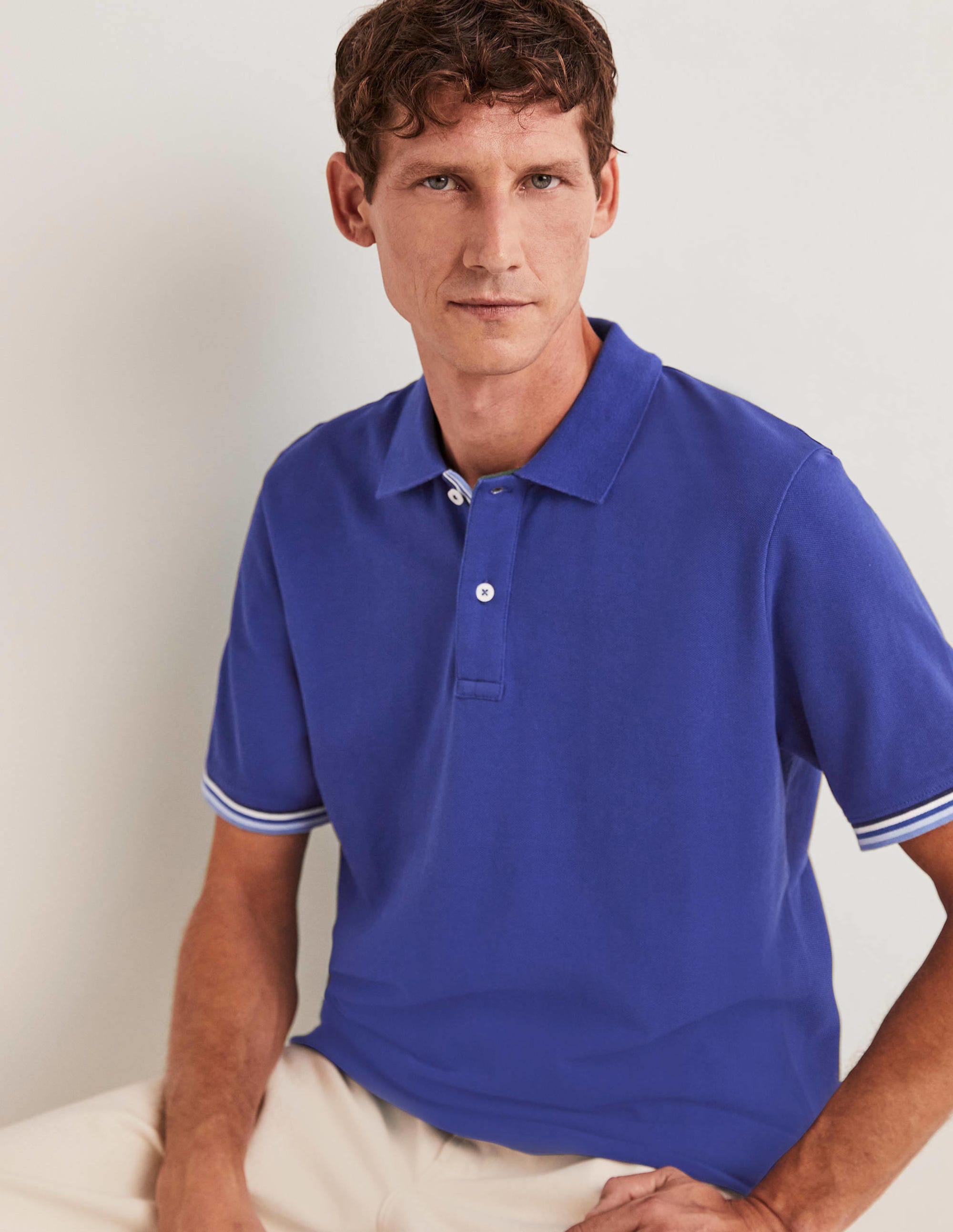 Piqué Polo Shirt-Regal Blue - Image 4