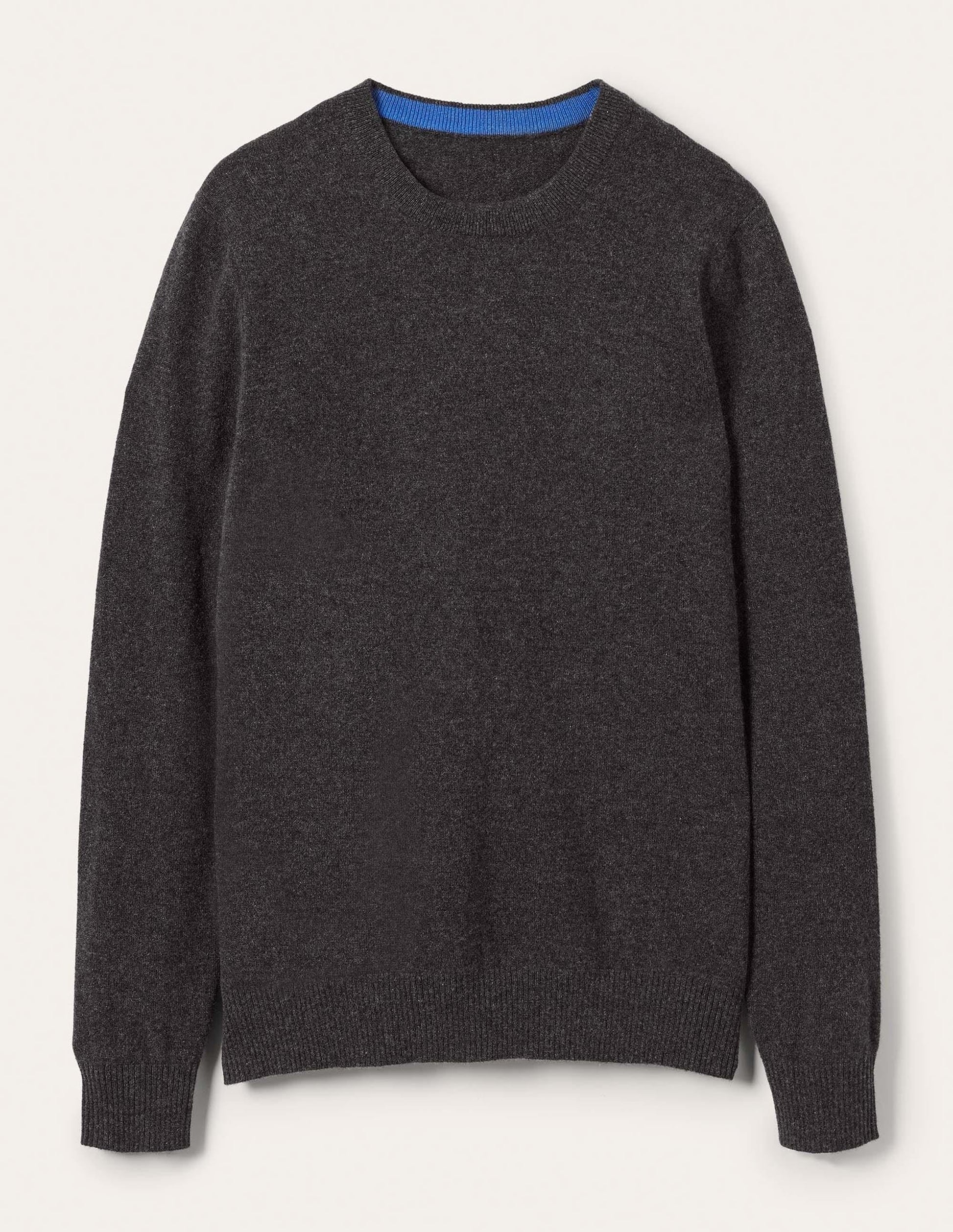 Cashmere Crew Neck Jumper-Dark Grey Melange-11