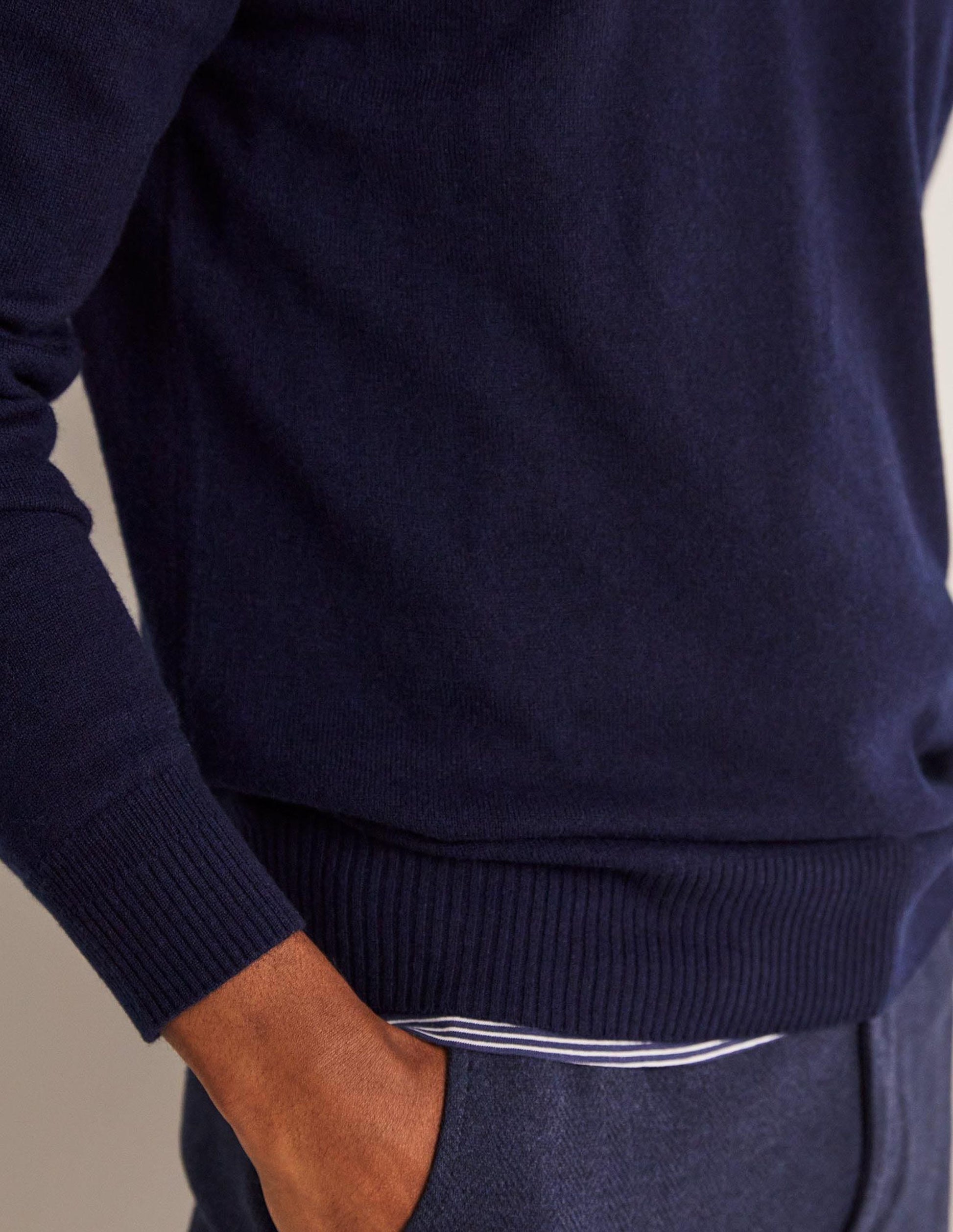 Cashmere V-neck-Navy-9