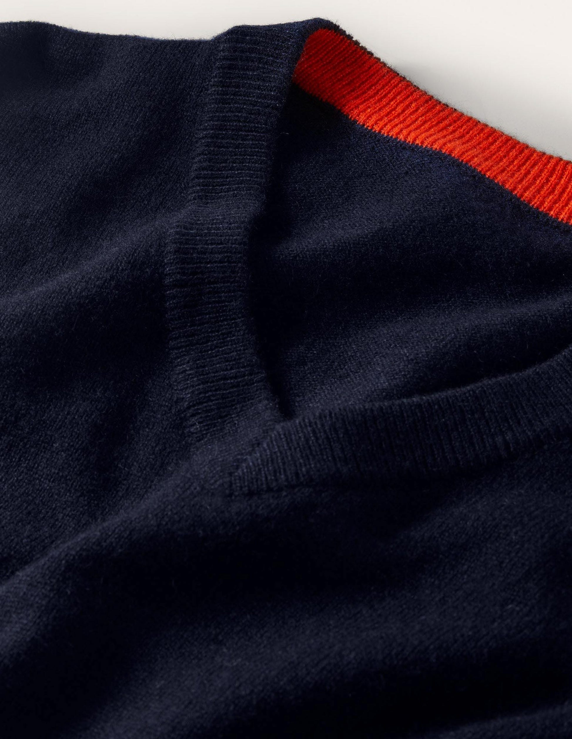 Cashmere V-neck-Navy-11