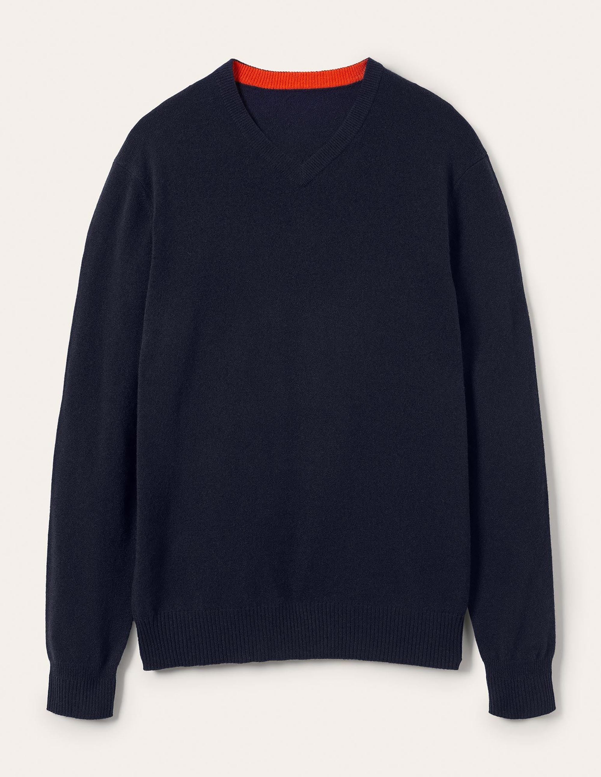 Cashmere V-neck-Navy - Image 12