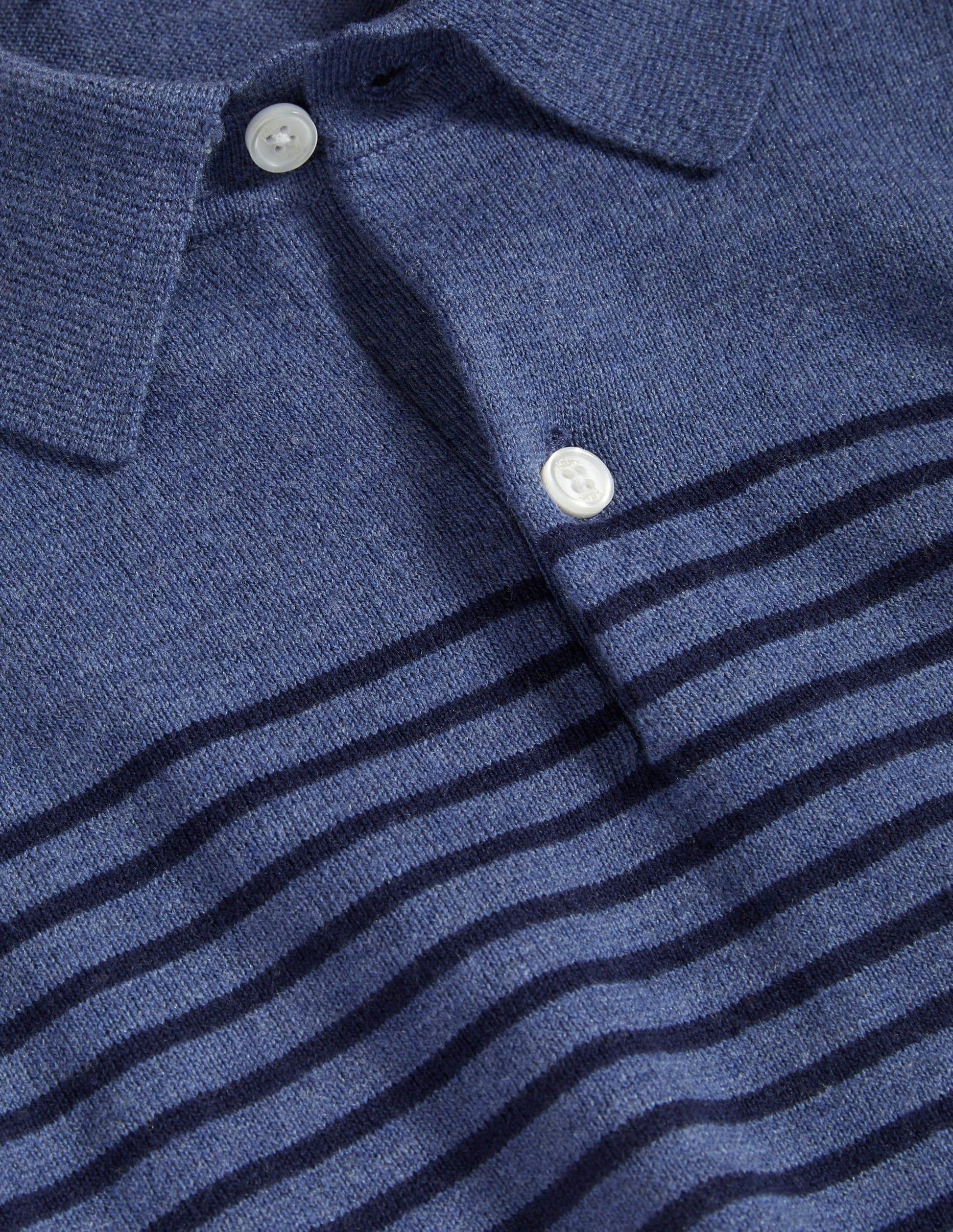 Fine Knit Long Sleeve Polo-Blue/Navy Stripe-9