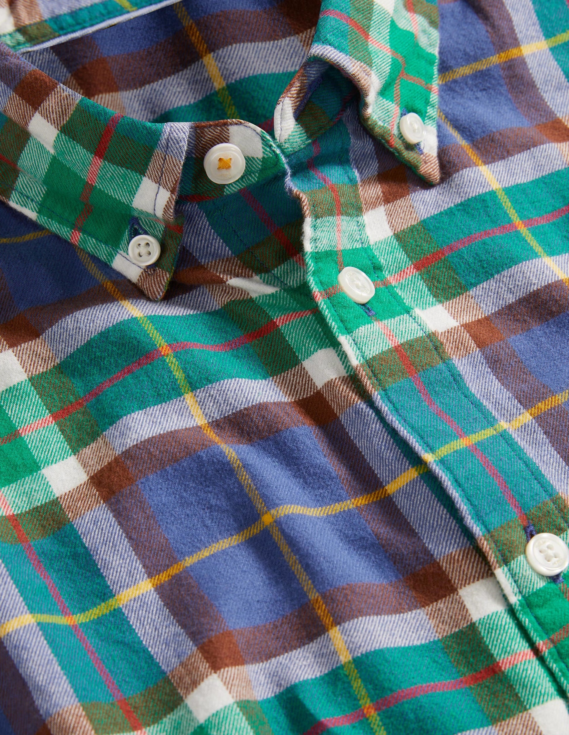Button Down Twill Shirt-Blue Marl/Red Check-11