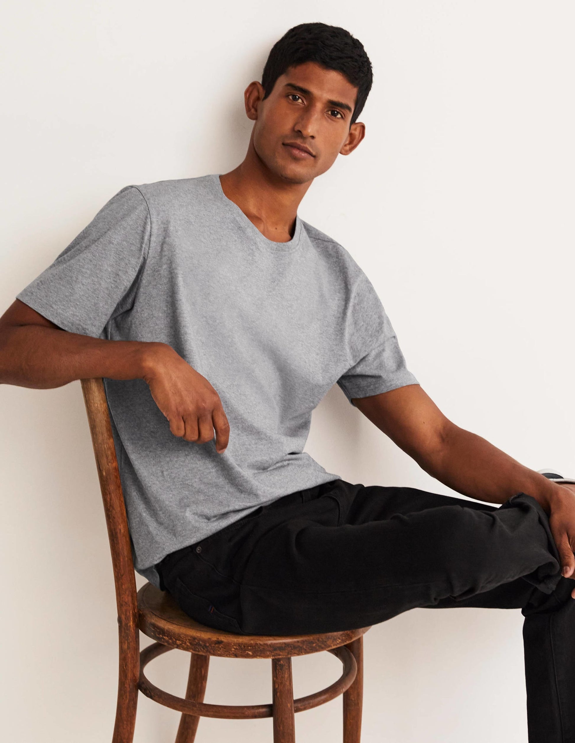 Classic Cotton T-shirt-Grey Marl-1
