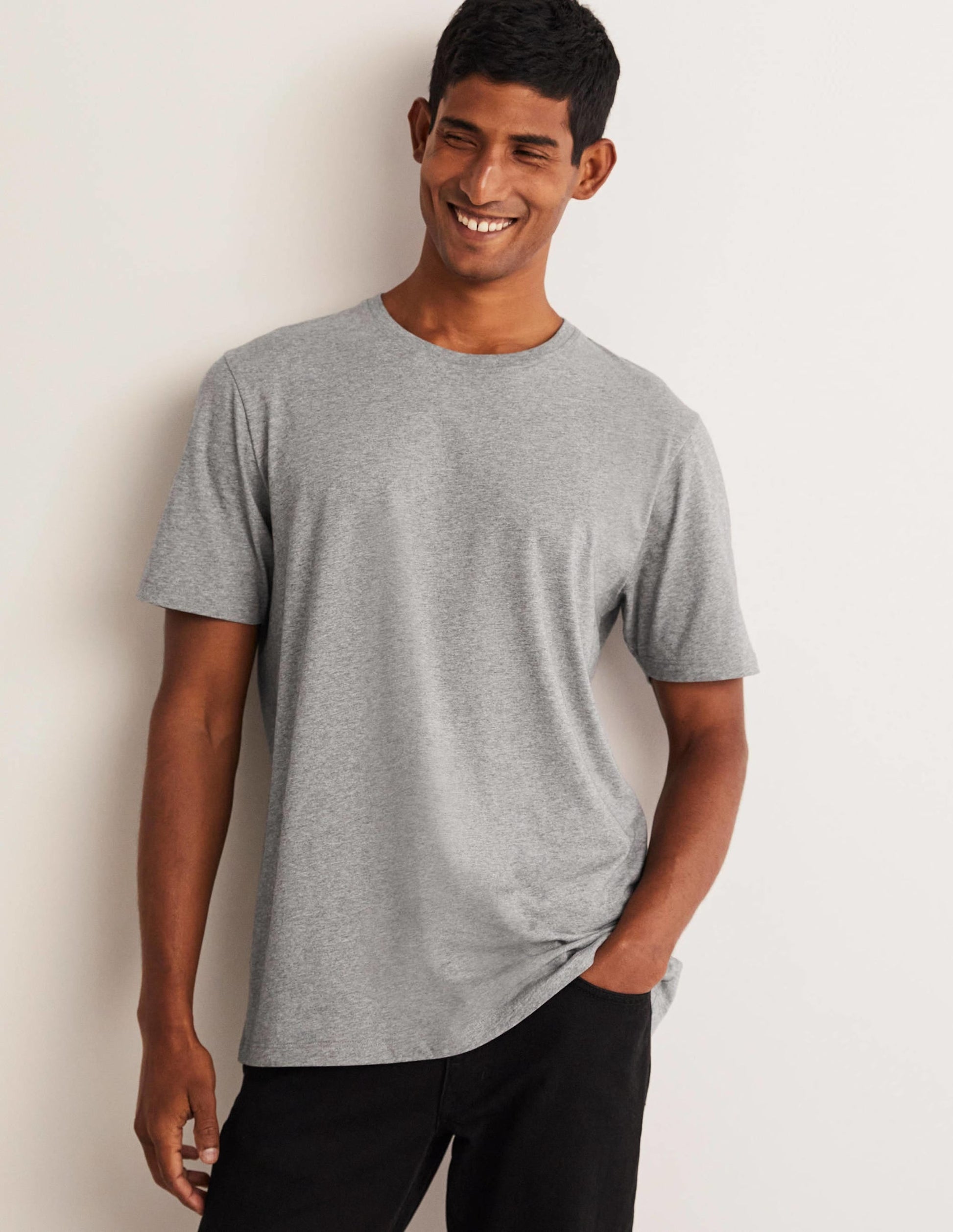 Classic Cotton T-shirt-Grey Marl-4