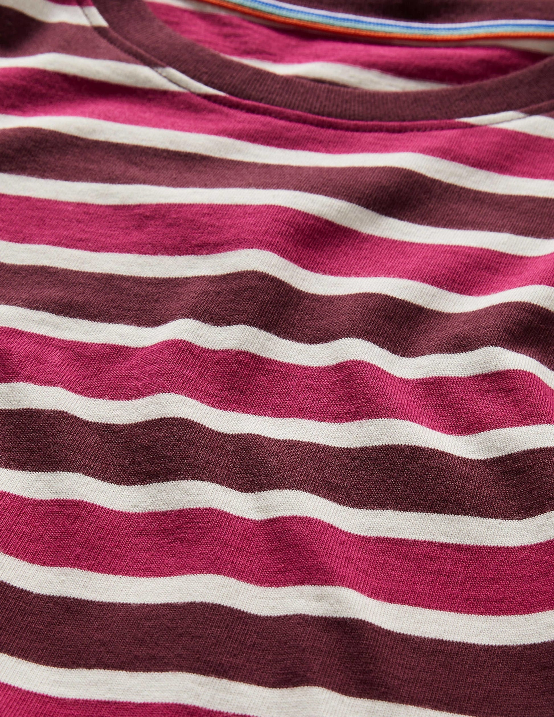 Classic Cotton T-shirt-Penelope Pink Stripe-5