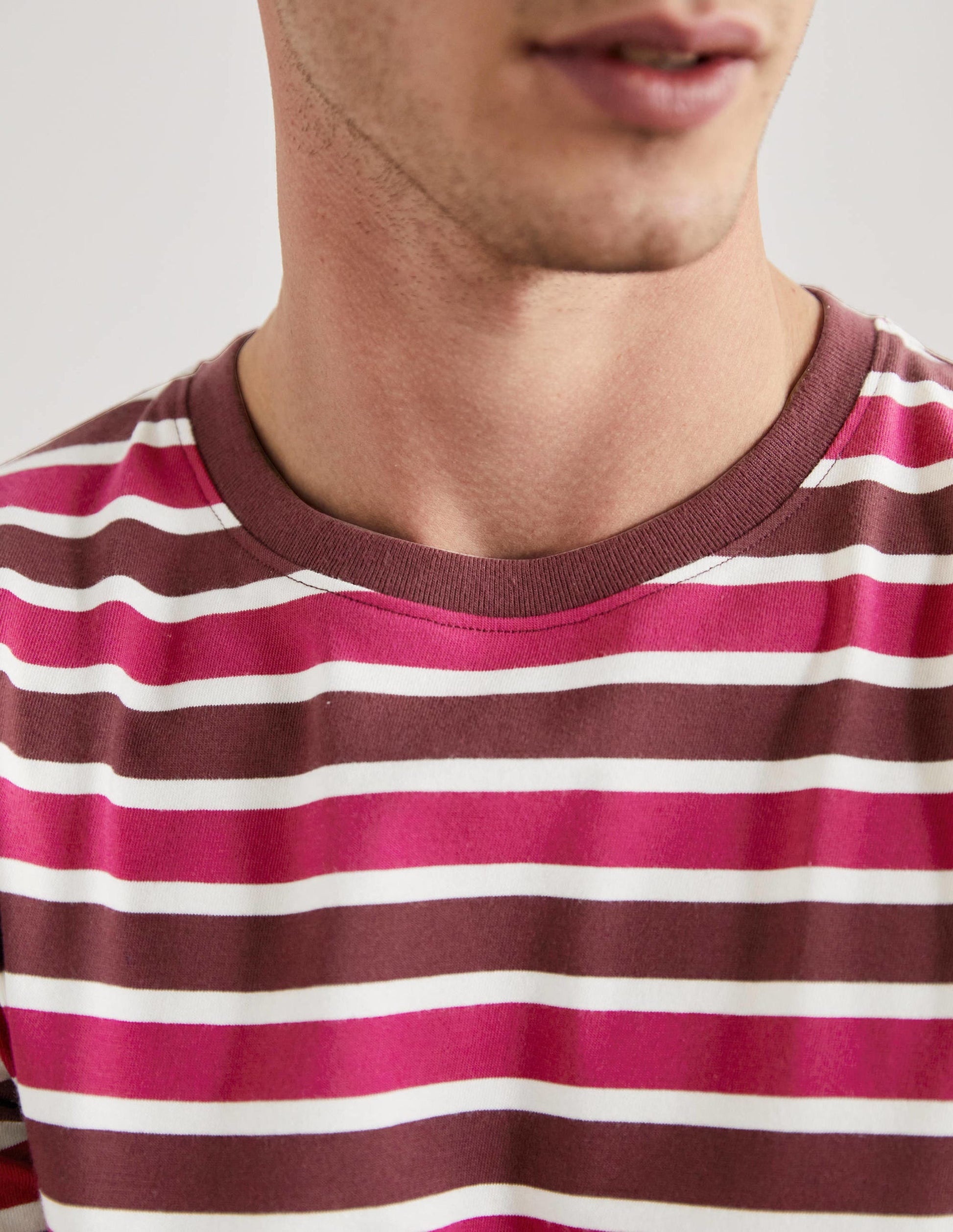 Classic Cotton T-shirt-Penelope Pink Stripe-2