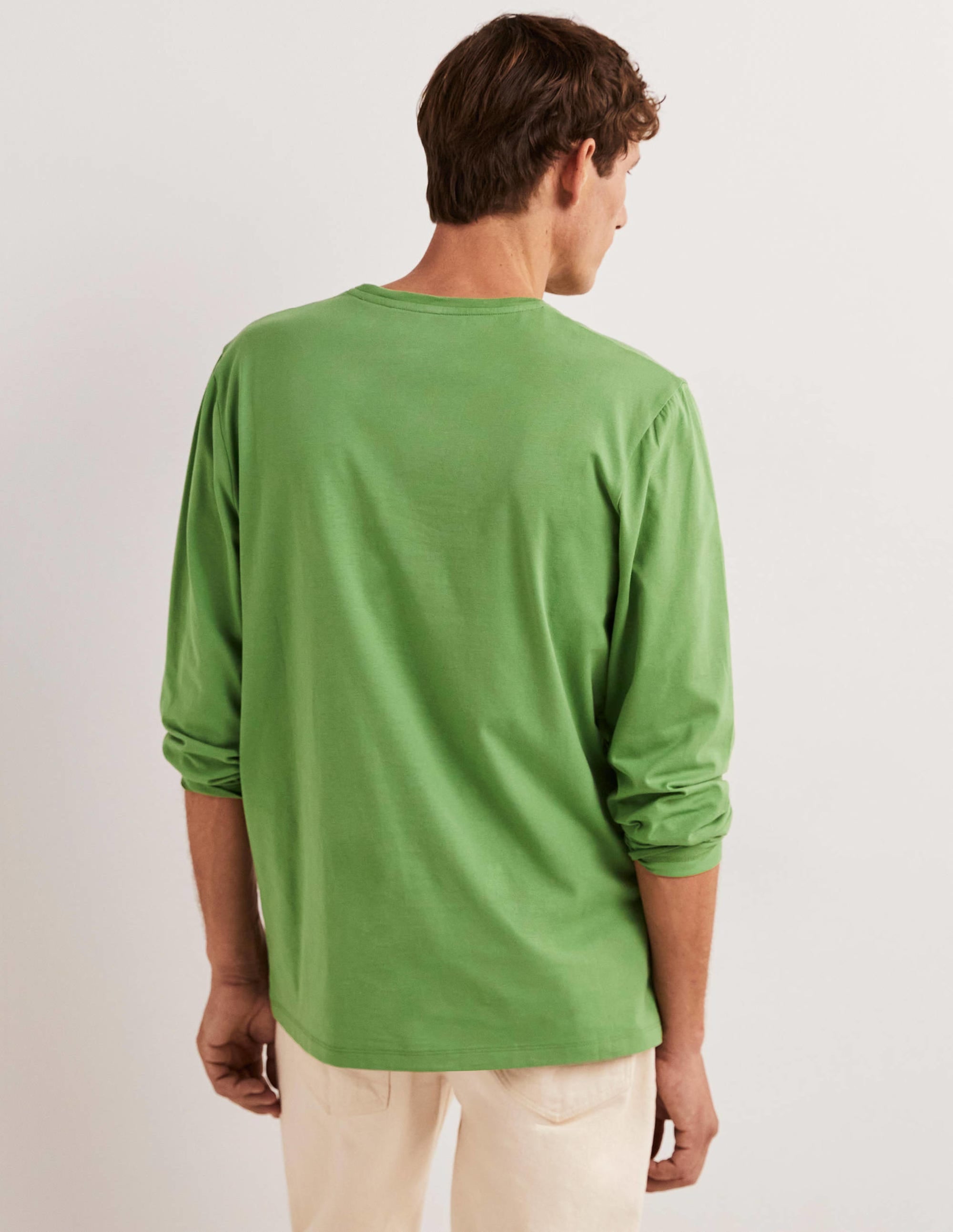 Classic Long-sleeved T-shirt-English Ivy Green - Image 3