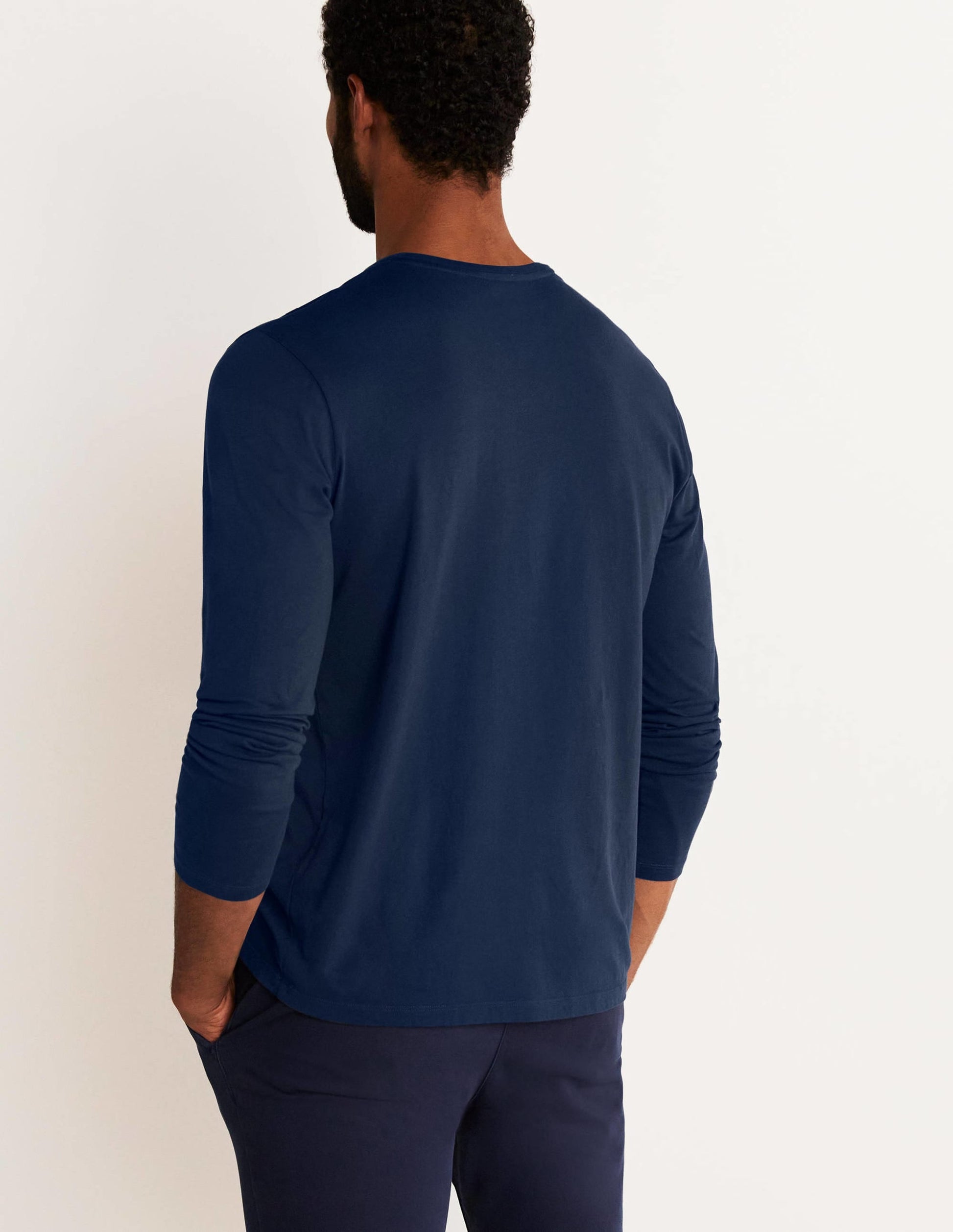 Classic Long-sleeved T-shirt-Classic Navy-3