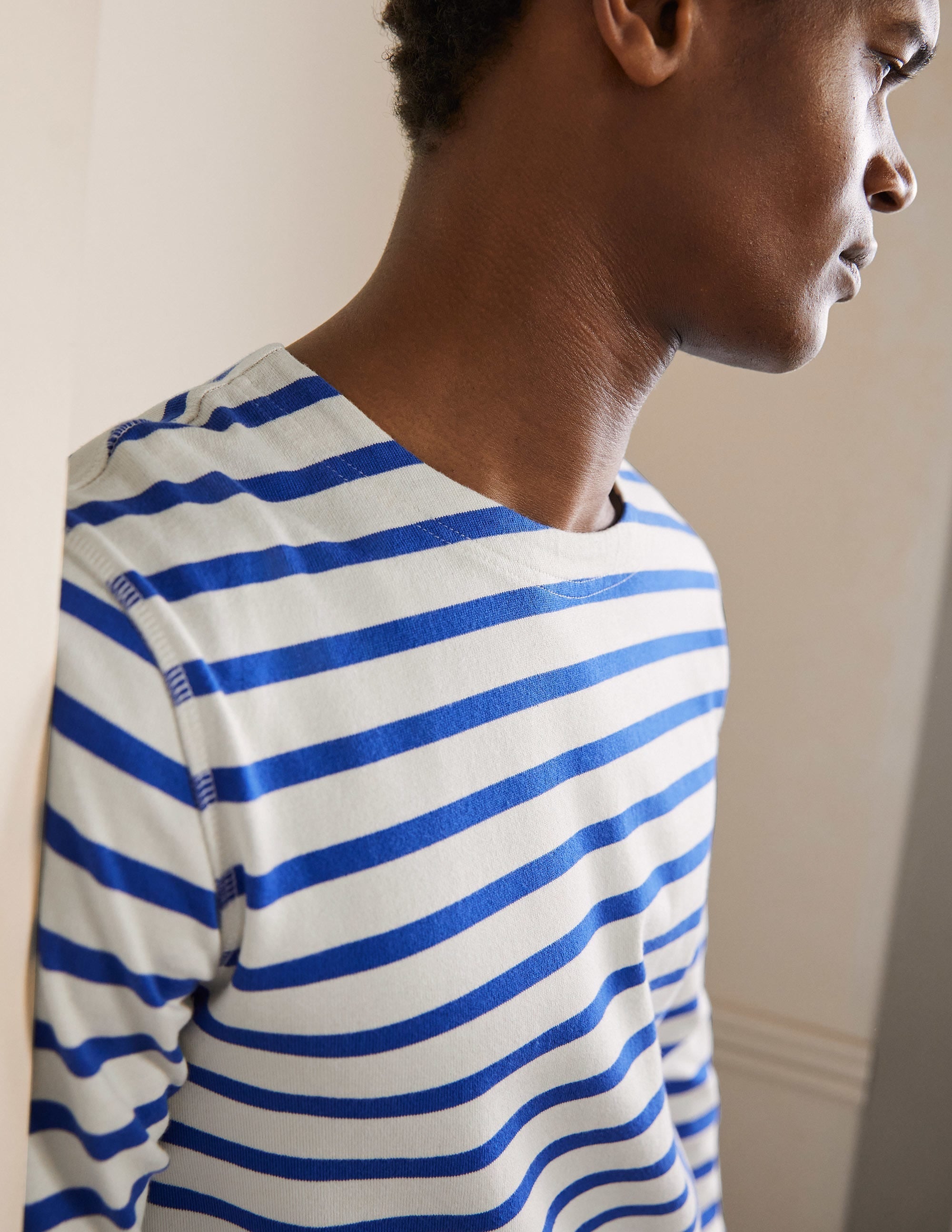 Midweight Mariner Breton-Ecru/Duke Blue Stripe - Image 2