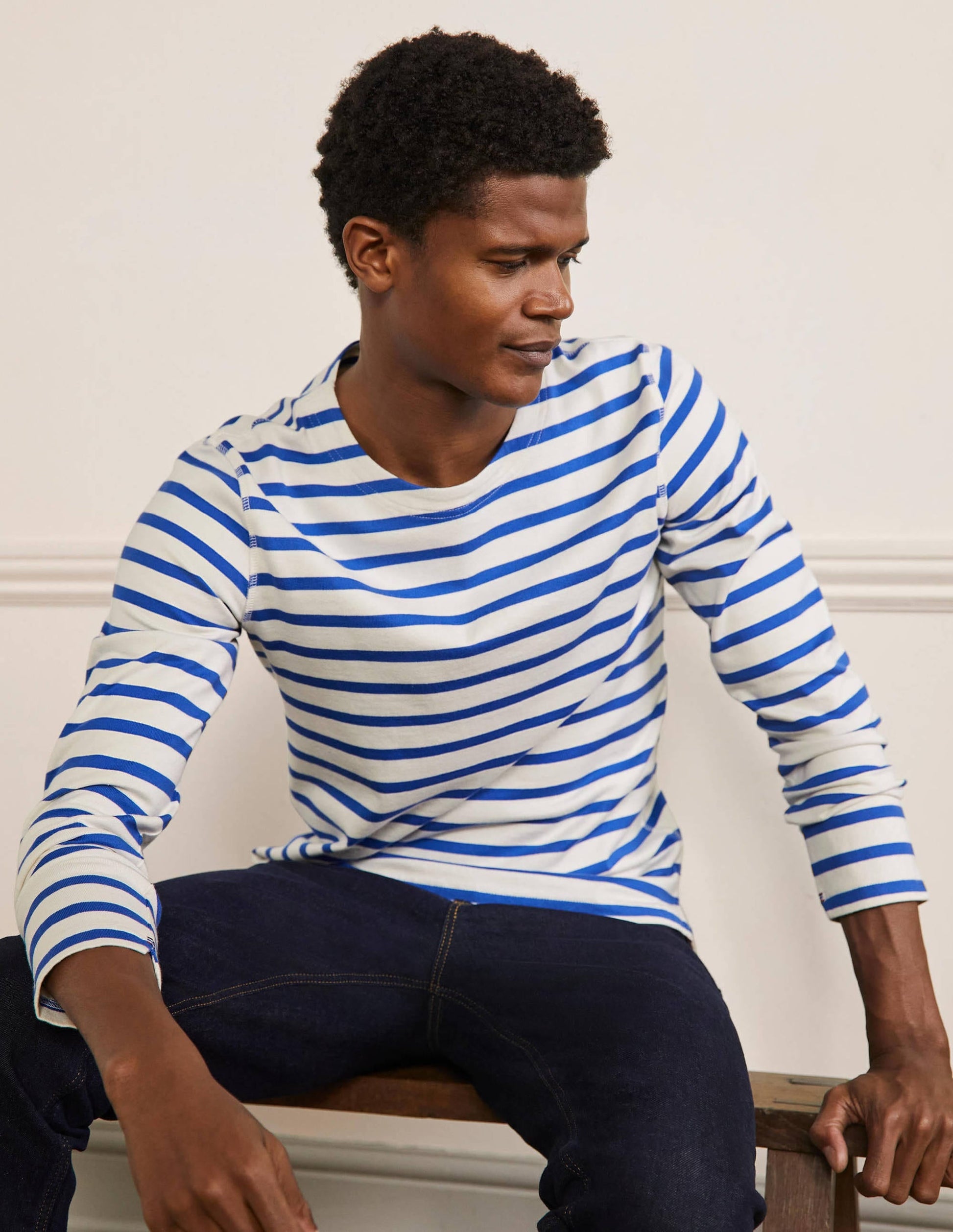 Midweight Mariner Breton-Ecru/Duke Blue Stripe-4