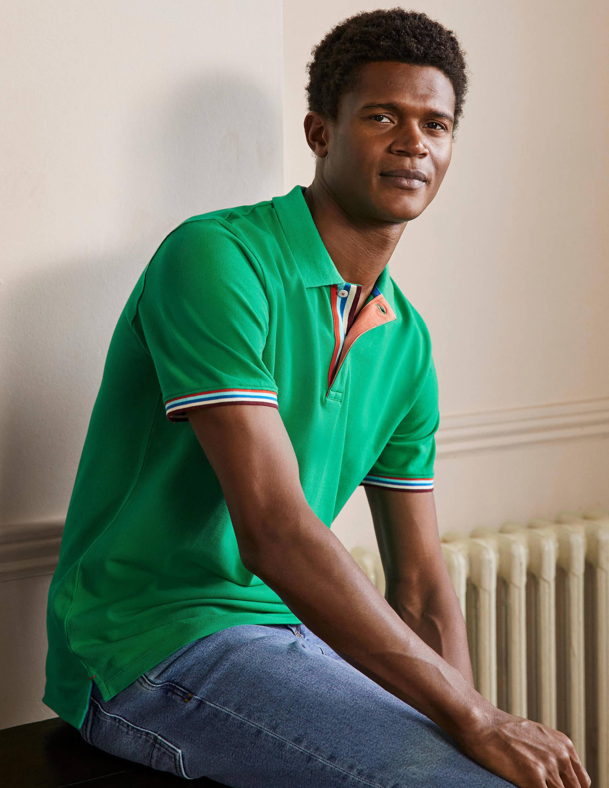 Piqué Polo Shirt-Green Pepper - Image 1