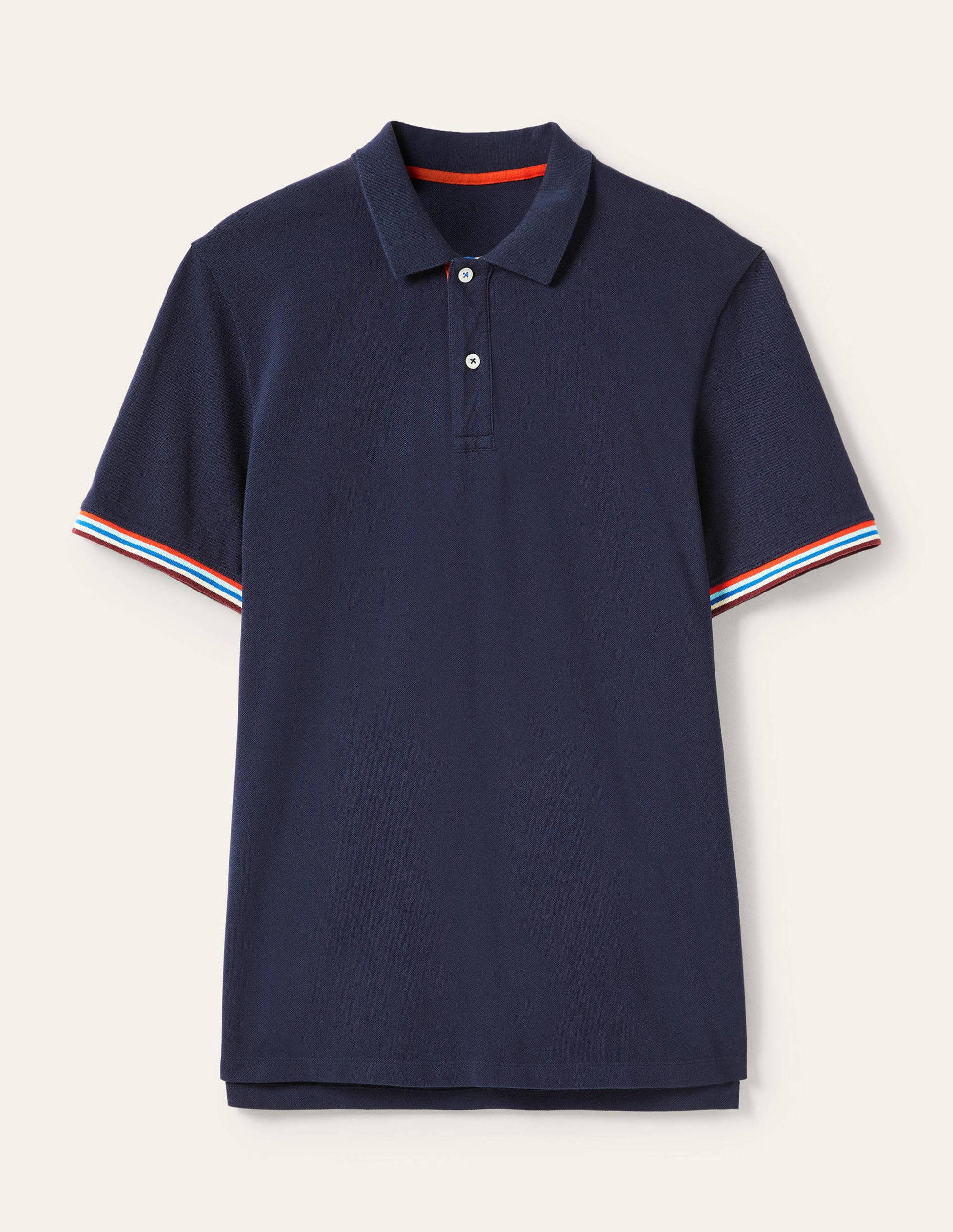 Piqué Polo Shirt-Navy Multi-6