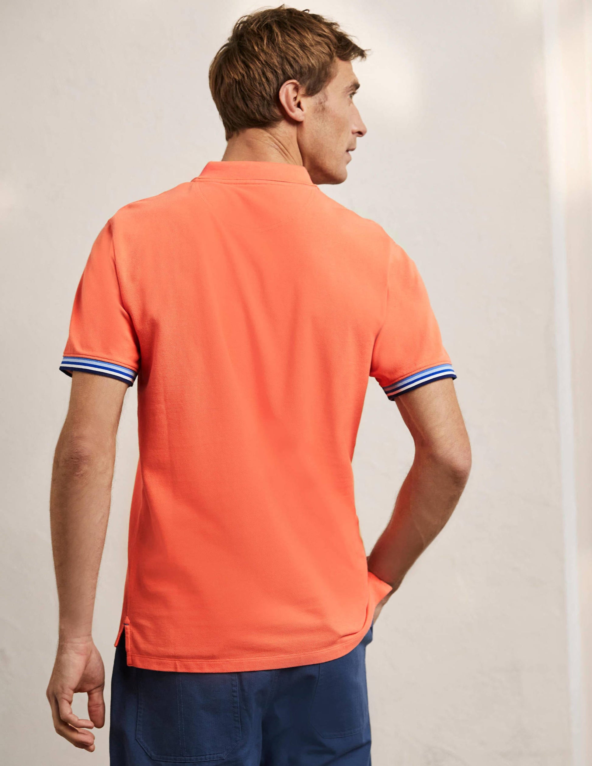 Piqué Polo Shirt-Persimmon-3