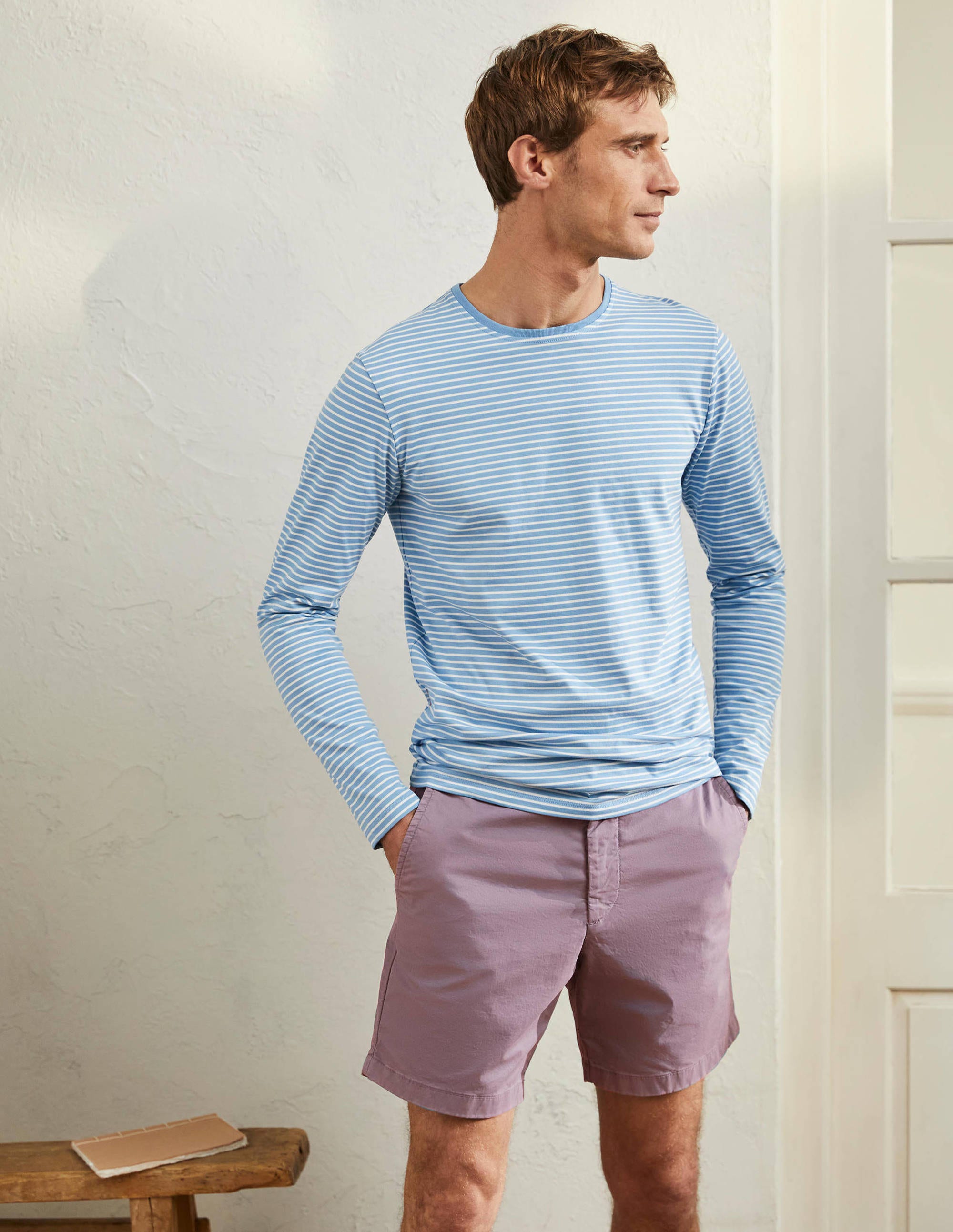 Chino Shorts-Pale Mauve - Image 1
