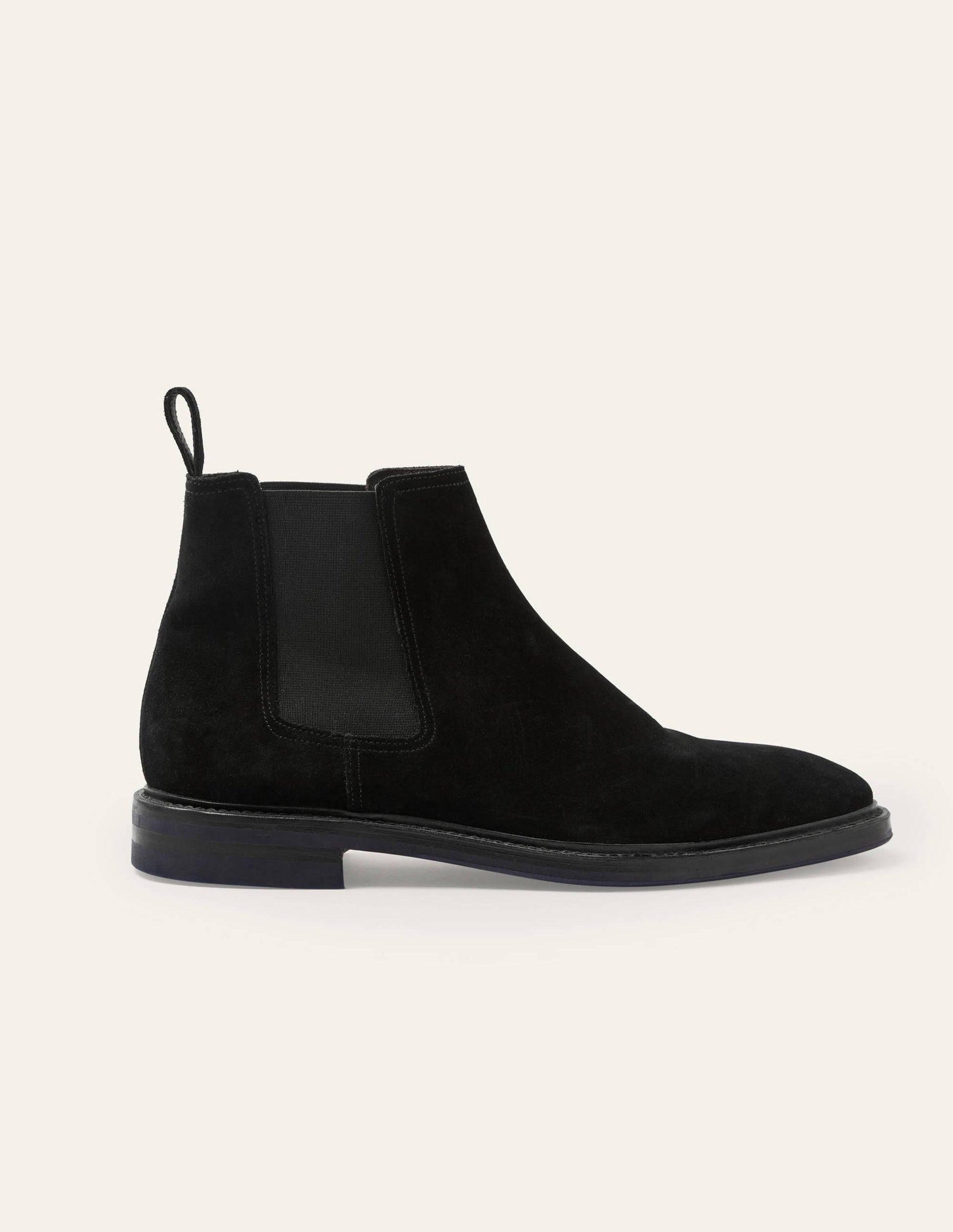 Corby Chelsea Boots-Black Suede-1
