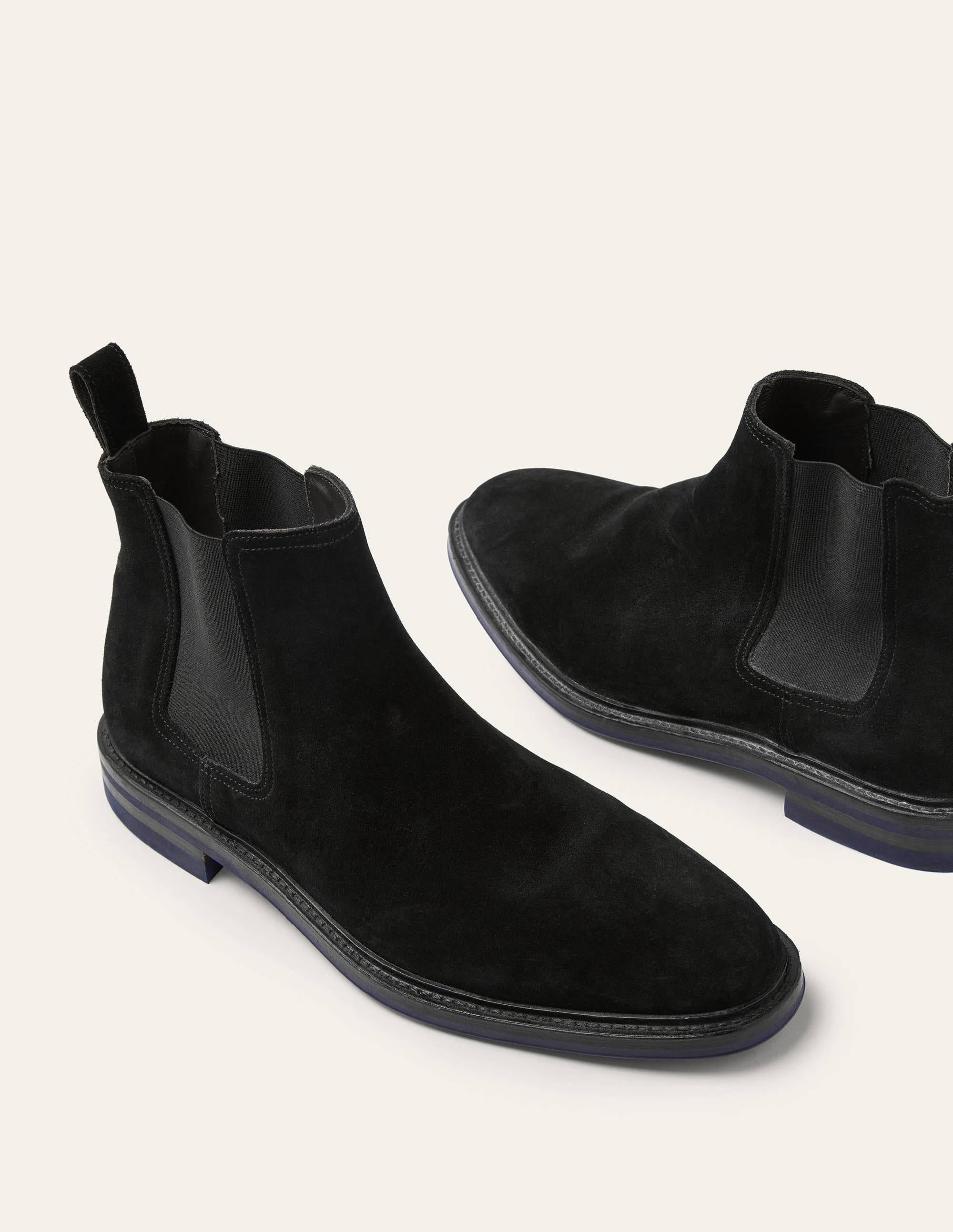 Corby Chelsea Boots-Black Suede - Image 2