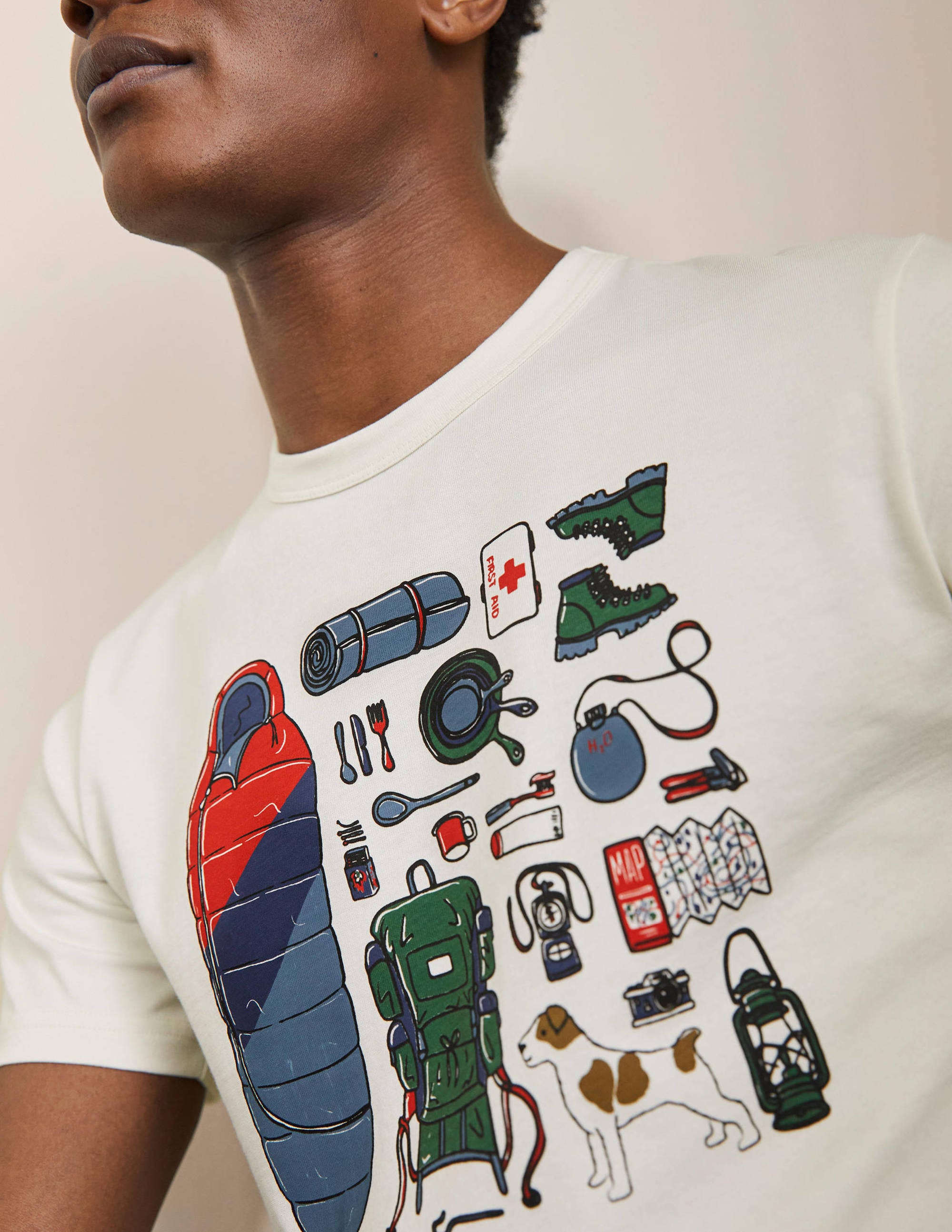 Kingston T-Shirt-White Camping Trip - Image 2