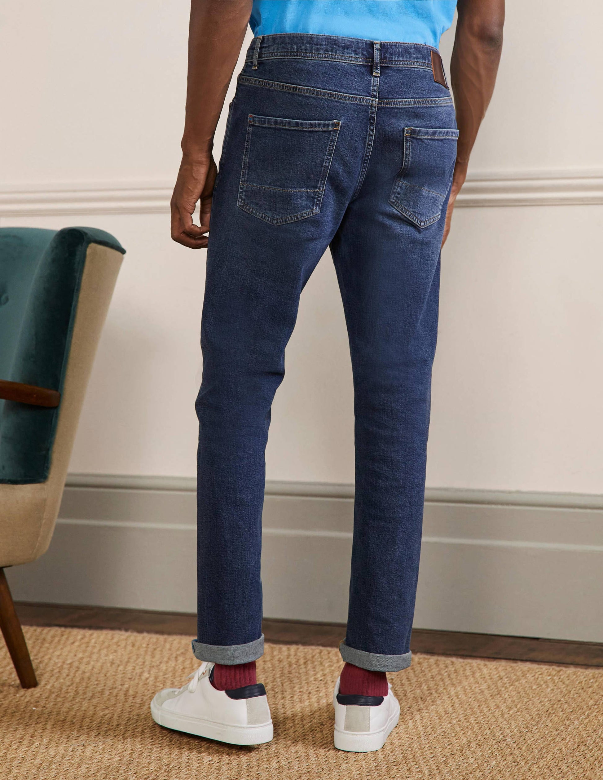 Slim Leg Jeans-Mid Rinse Denim-3