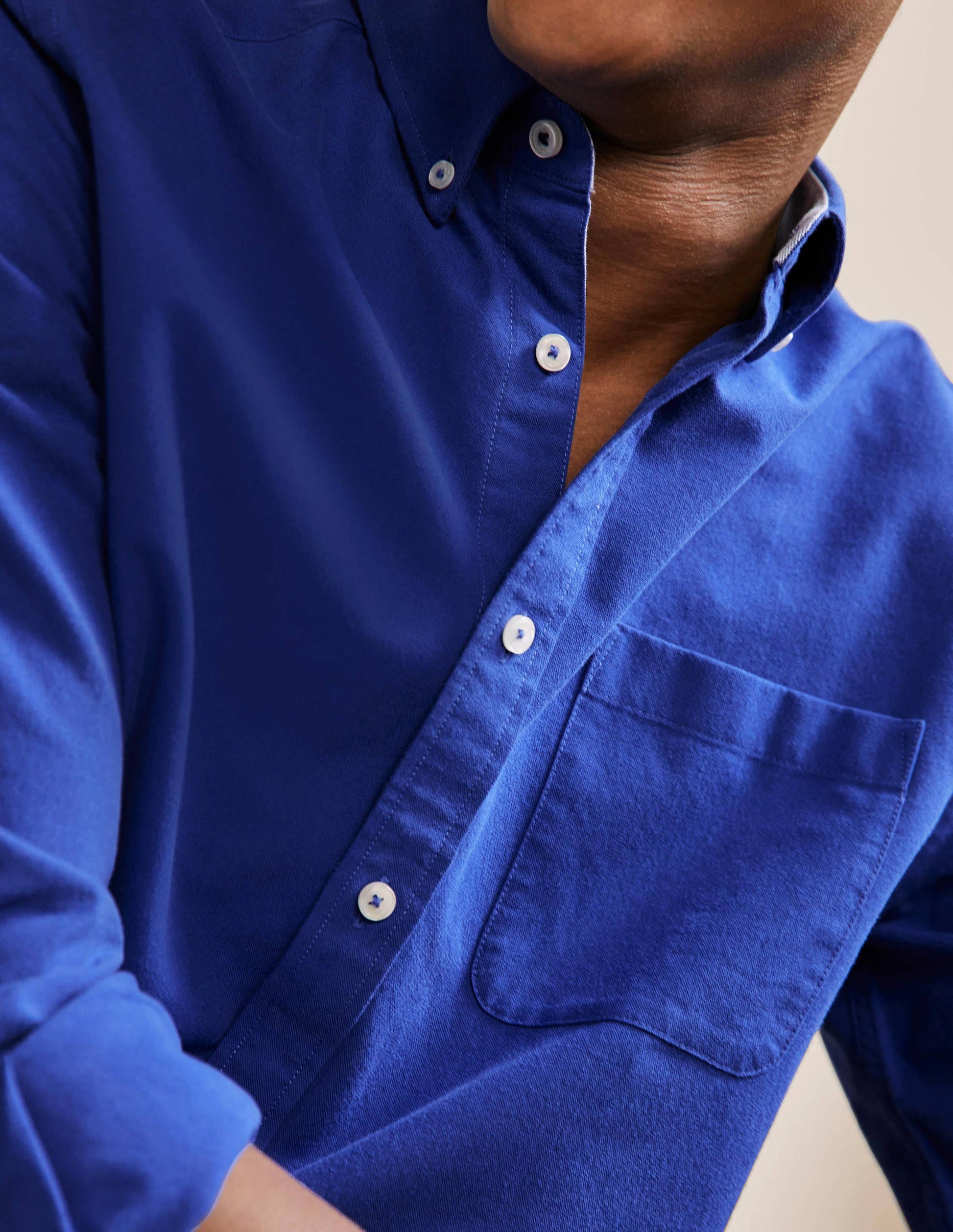 Button Down Oxford Shirt-Bright Blue-2