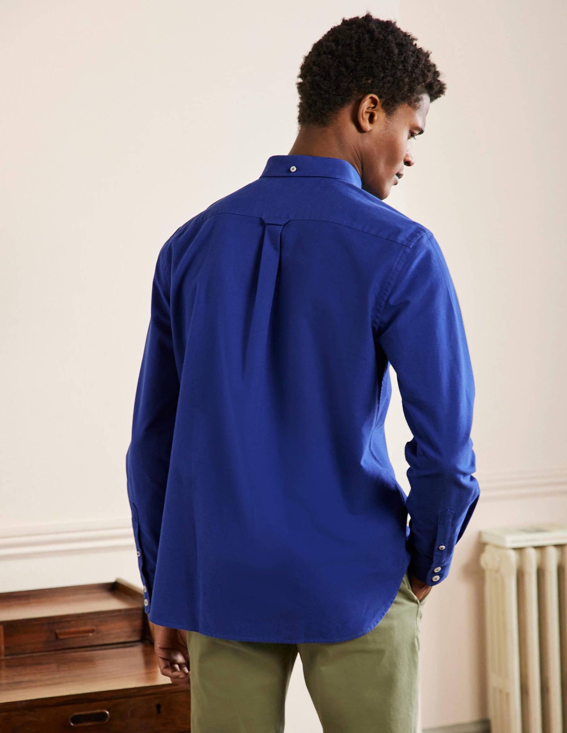 Button Down Oxford Shirt-Bright Blue-3