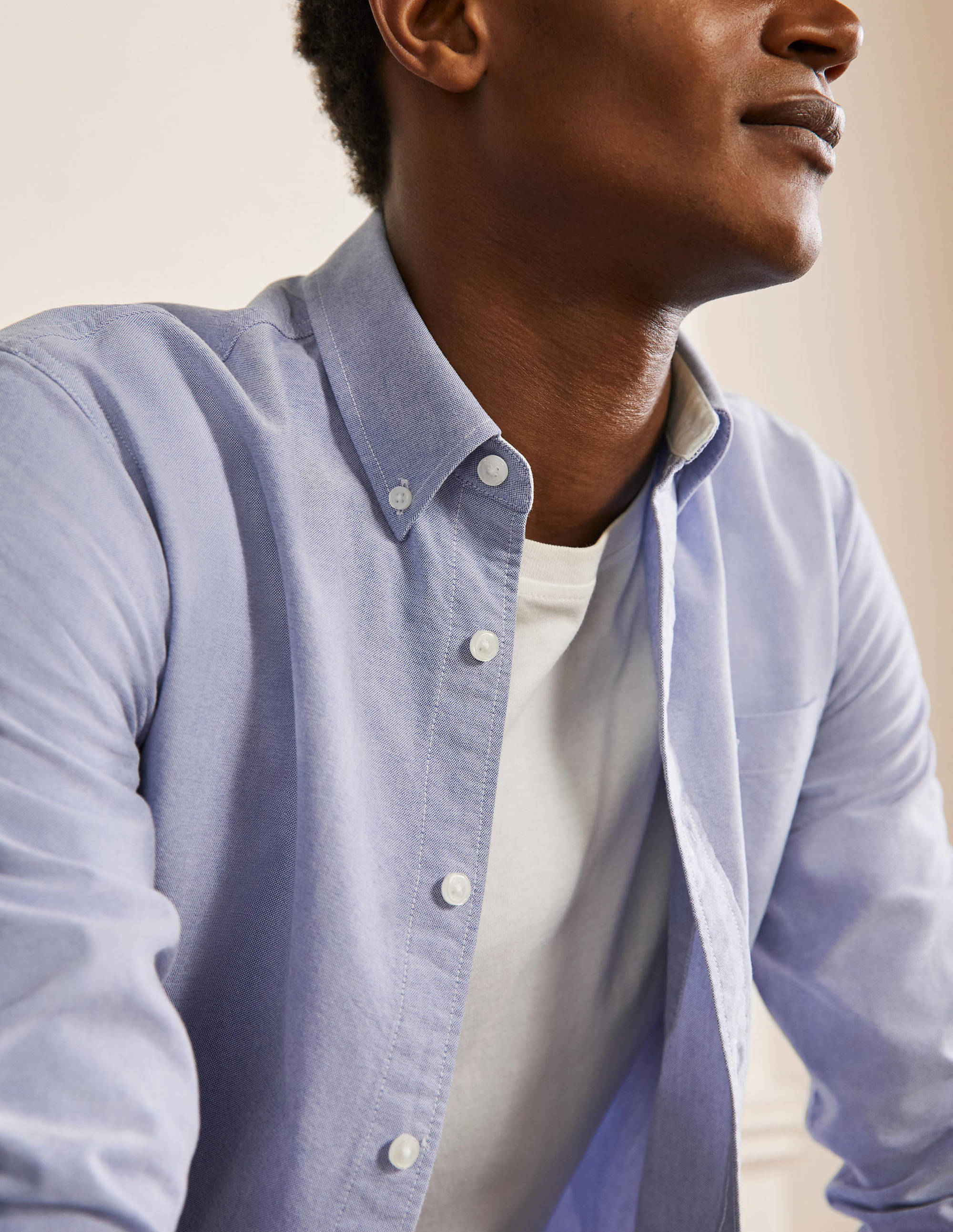 Slim Fit Oxford Shirt-Blue - Image 2