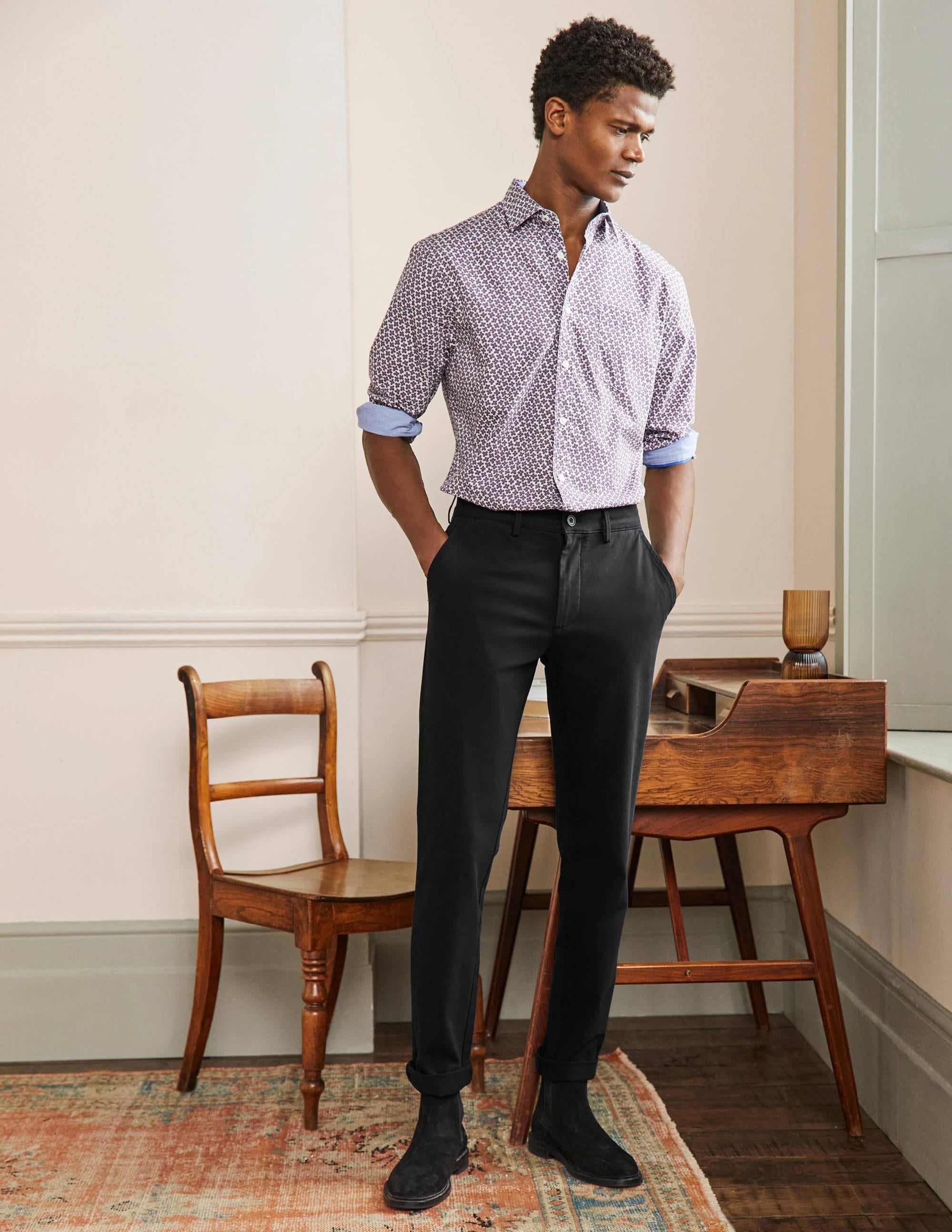 Slim Leg Chinos-Black - Image 1