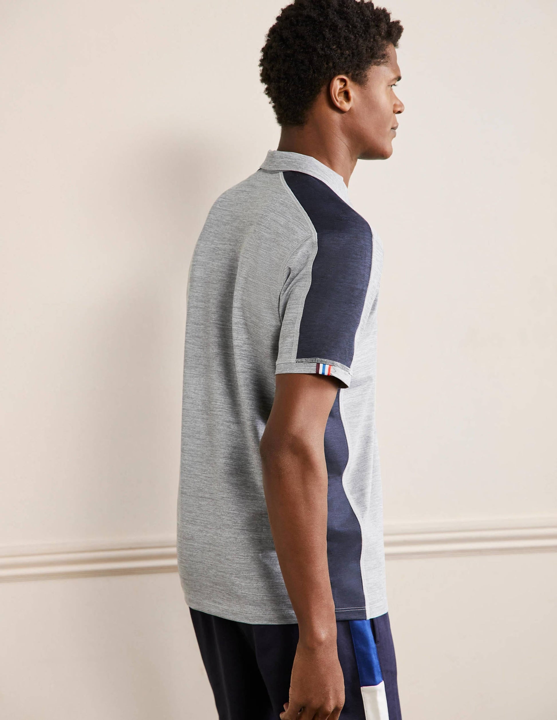 Active Polo Shirt-Grey Marl-3