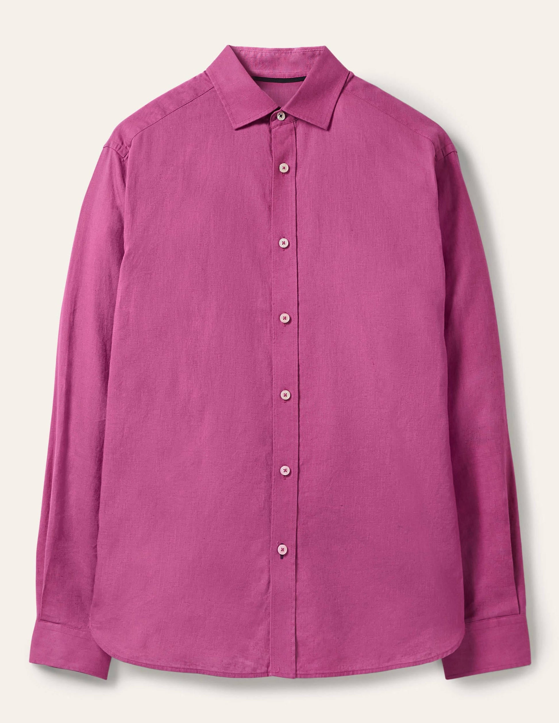 Linen Cotton Shirt-Berry Mauve-6