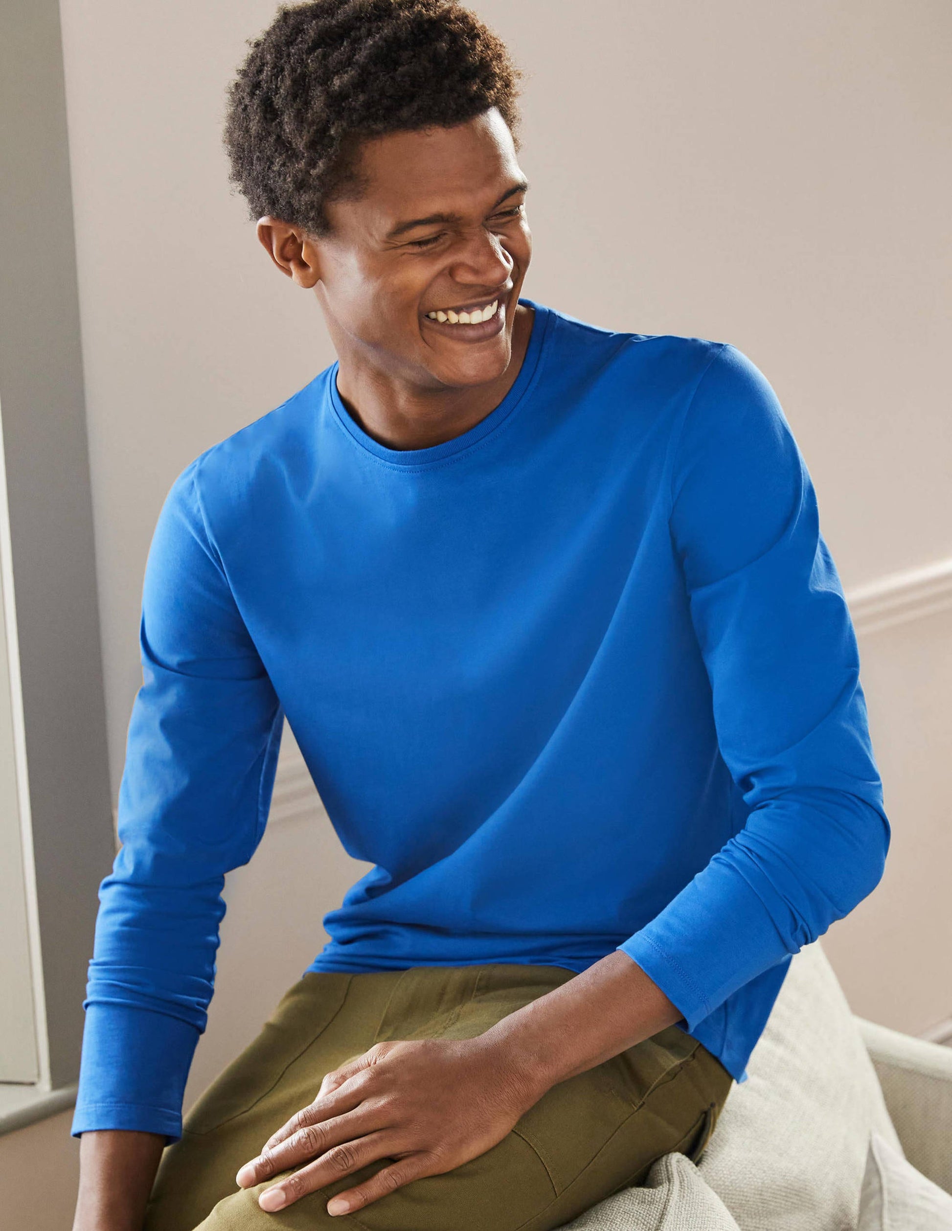 Classic Long-sleeved T-shirt-Lapis Blue-1