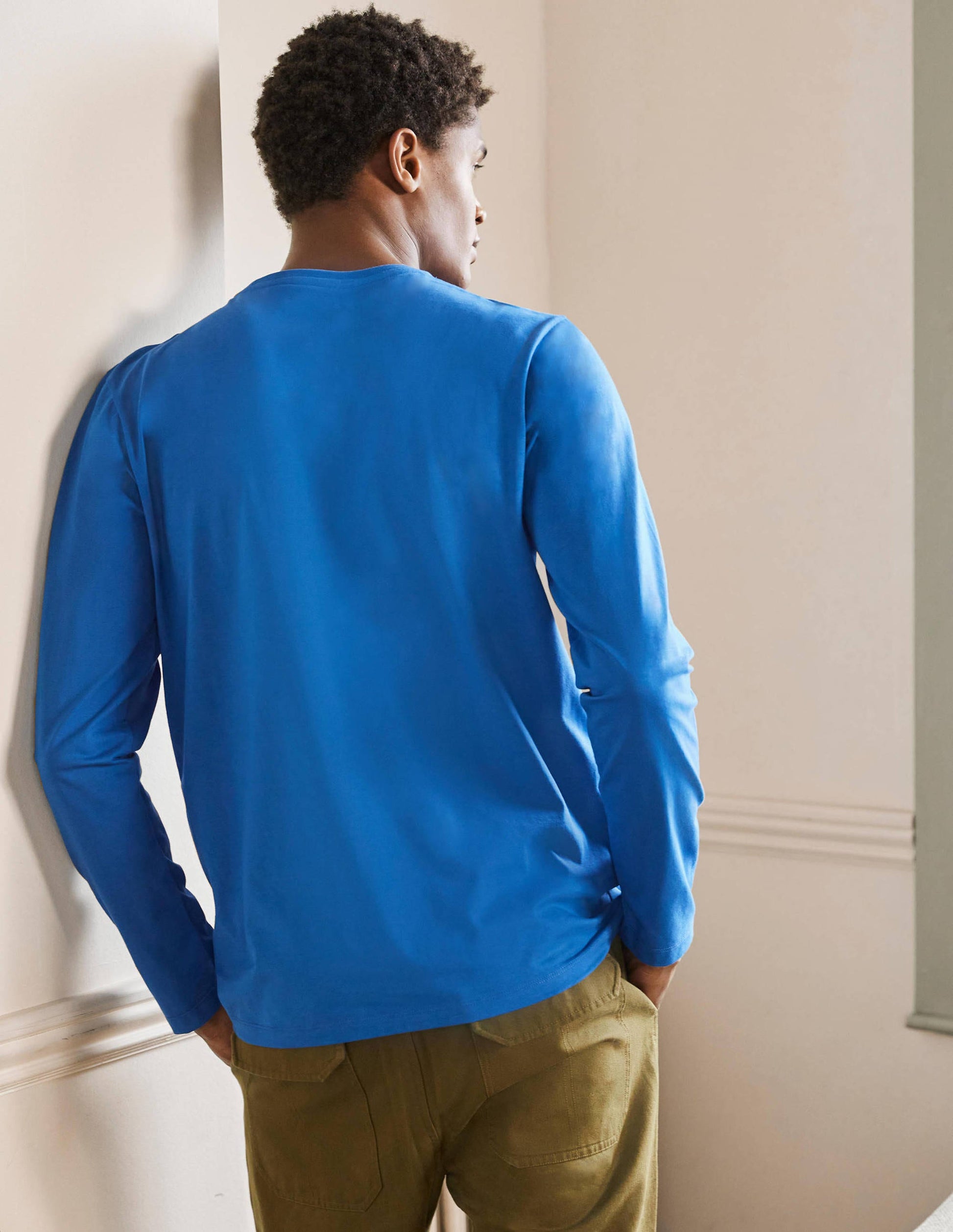 Classic Long-sleeved T-shirt-Lapis Blue-3