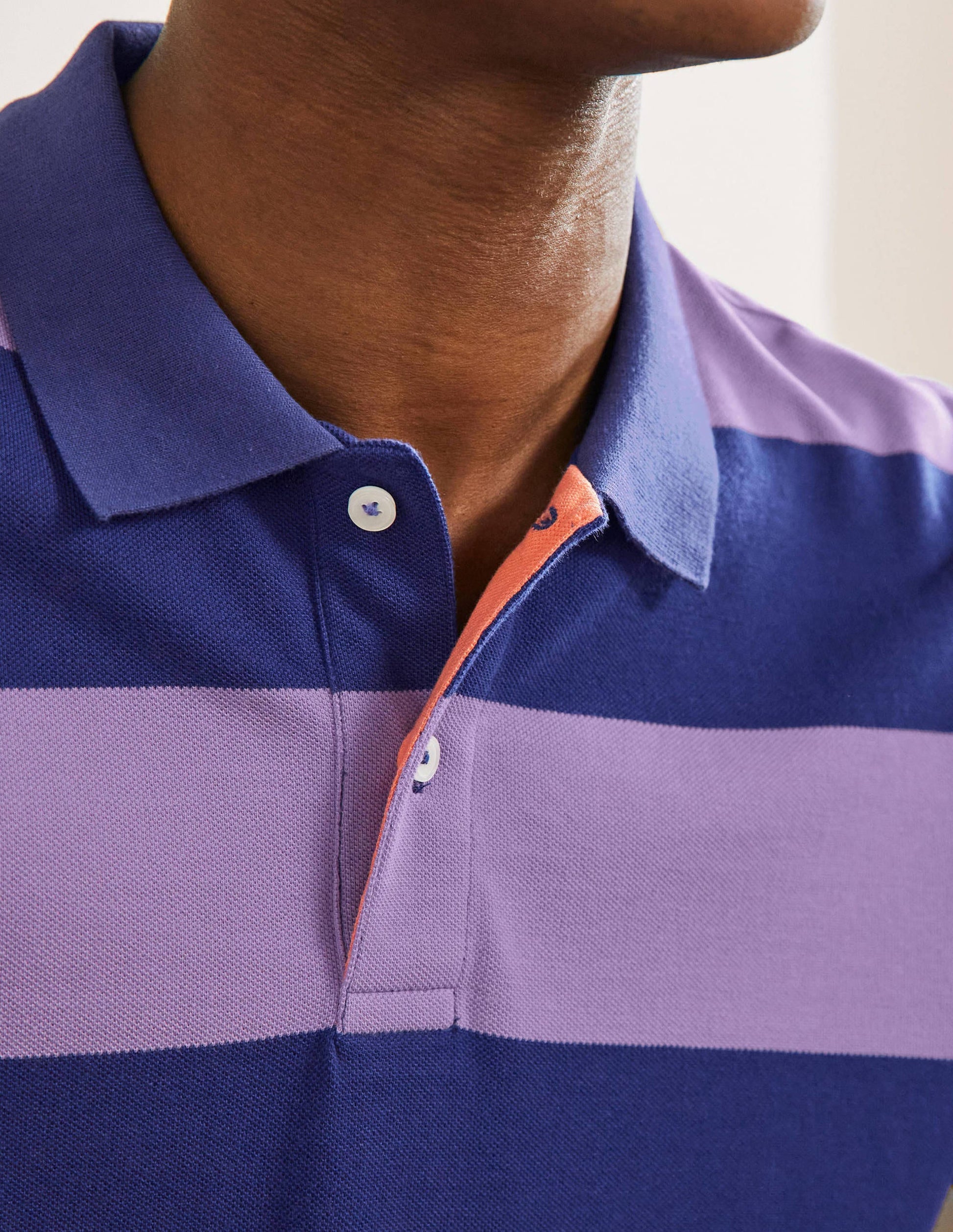 Piqué Polo Shirt-Violet/ Presidential Stripe-2