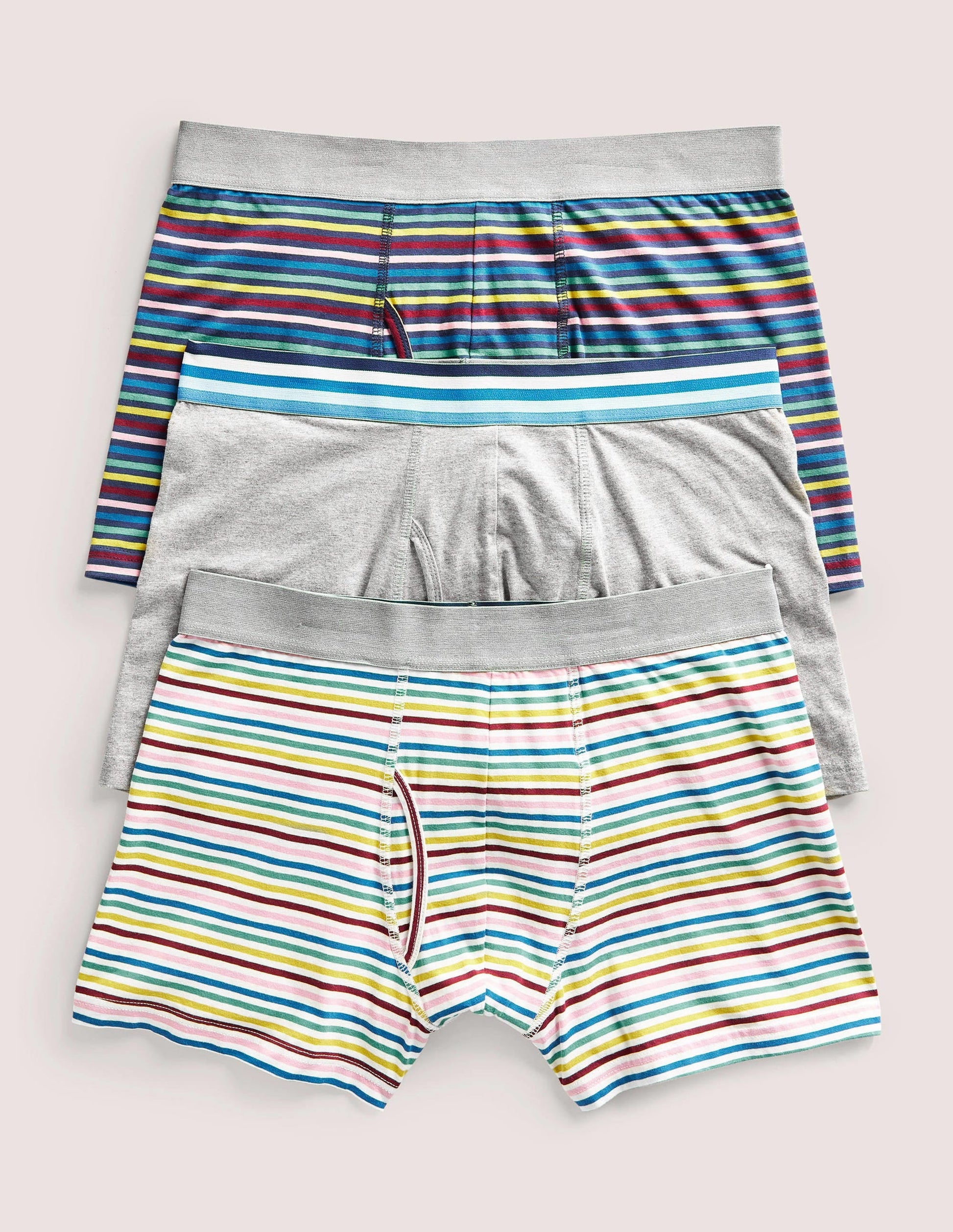 3 Pack Jersey Boxers-Multi Stripe Pack-1