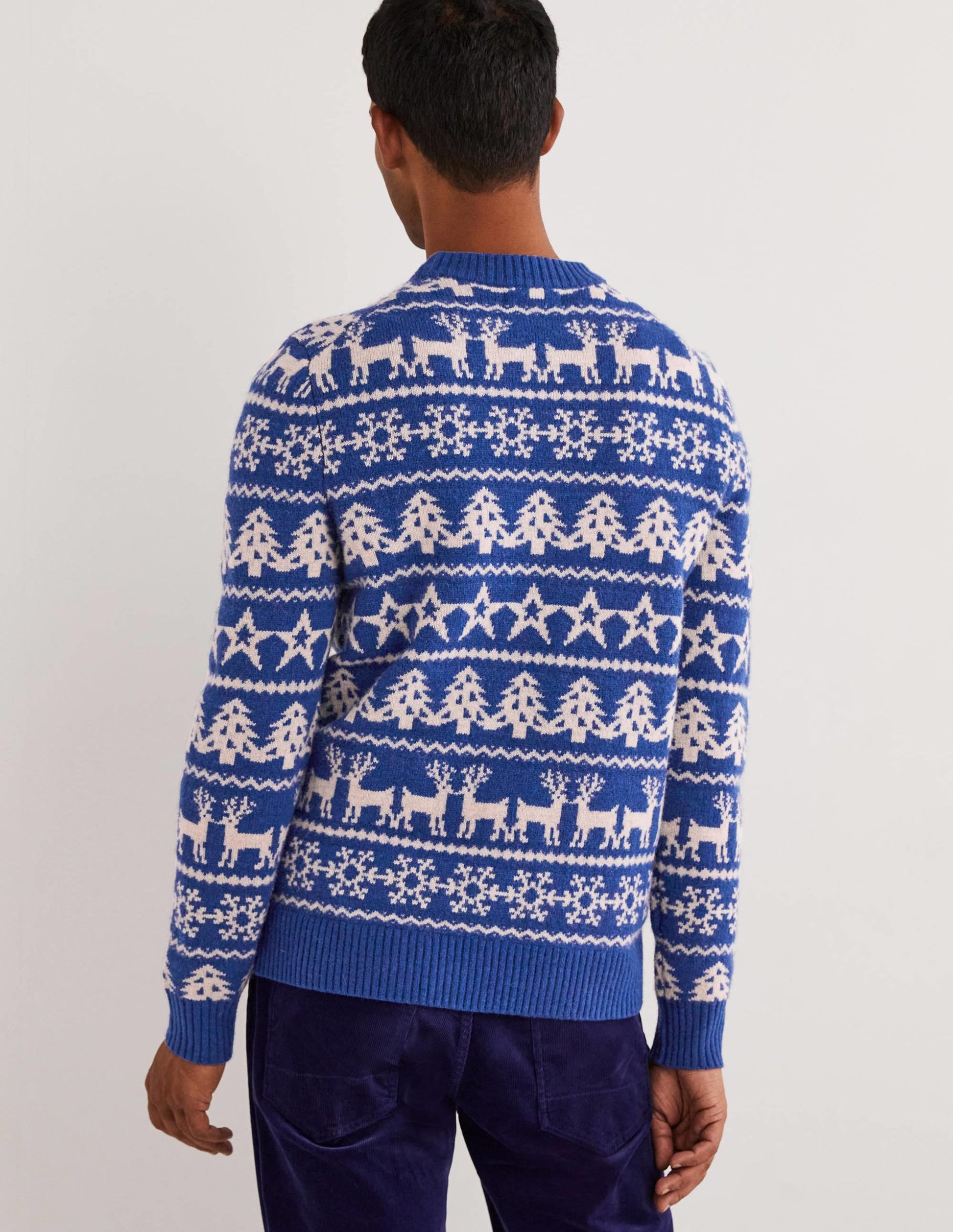 Brushed Lambswool Jumper-Bluing Paperchain Fair Isle-3