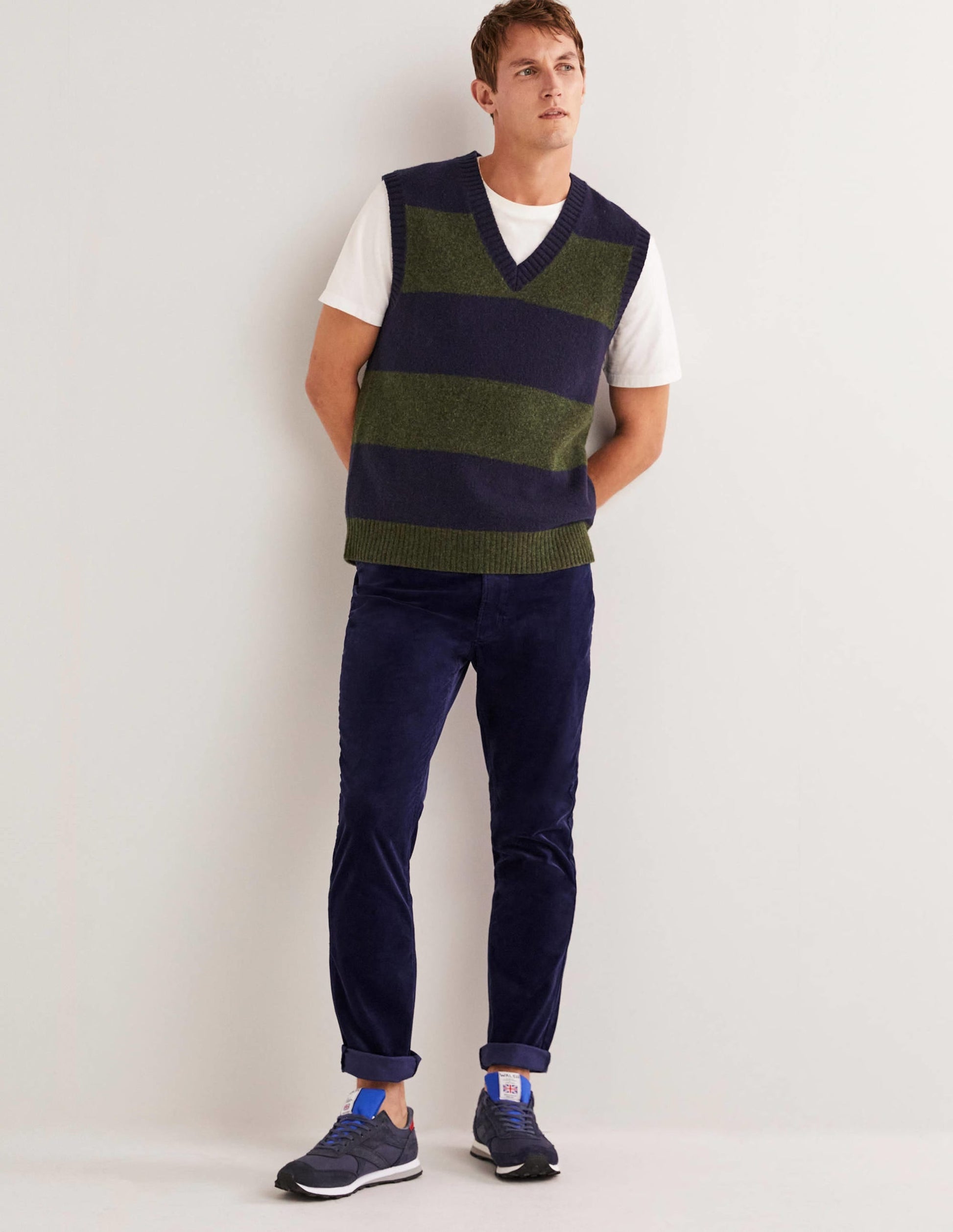 Cord Five Pocket Trouser-Space Blue-1