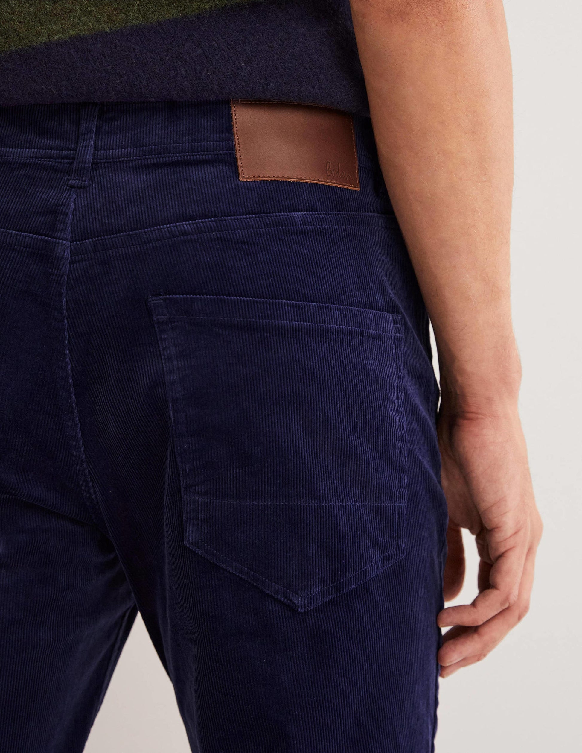 Cord Five Pocket Trouser-Space Blue-2