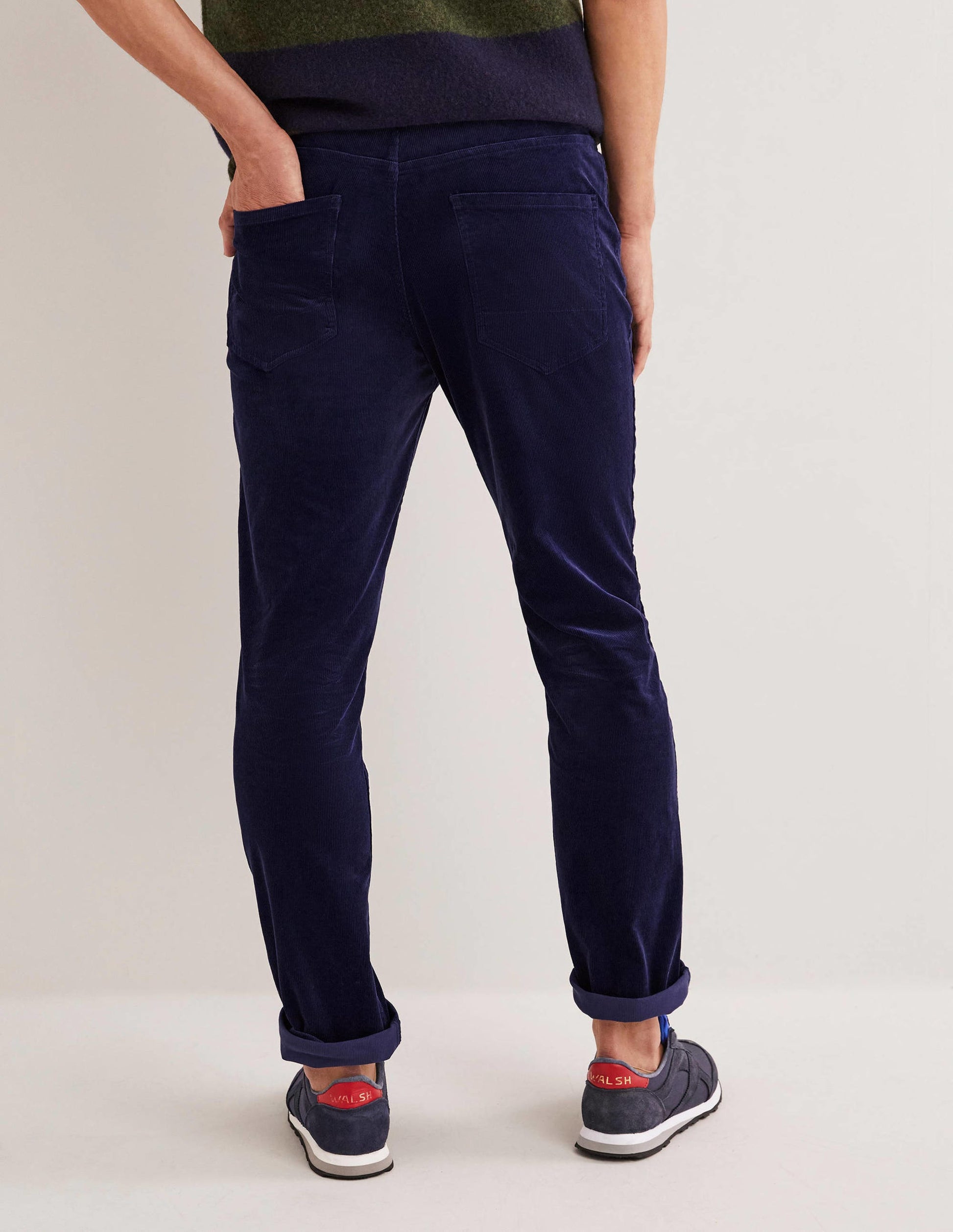 Cord Five Pocket Trouser-Space Blue-3