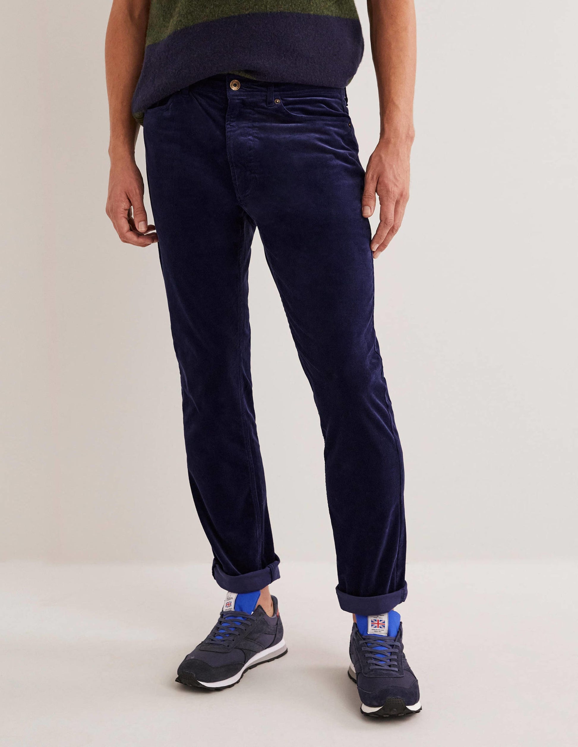 Cord Five Pocket Trouser-Space Blue-4