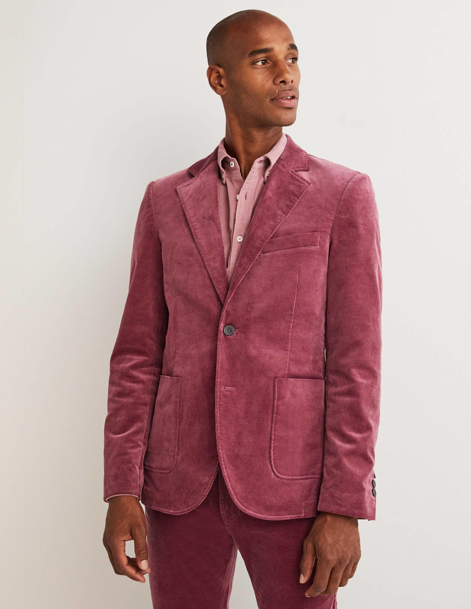 Classic Fit Cord Blazer-Berry Smoothie Purple-1