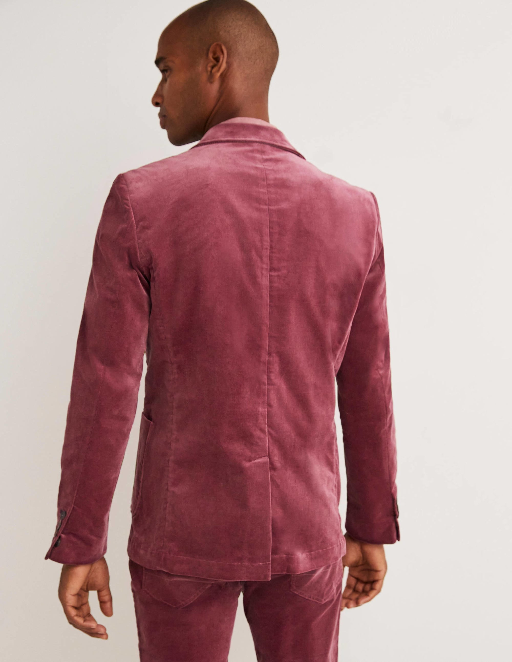 Classic Fit Cord Blazer-Berry Smoothie Purple - Image 3